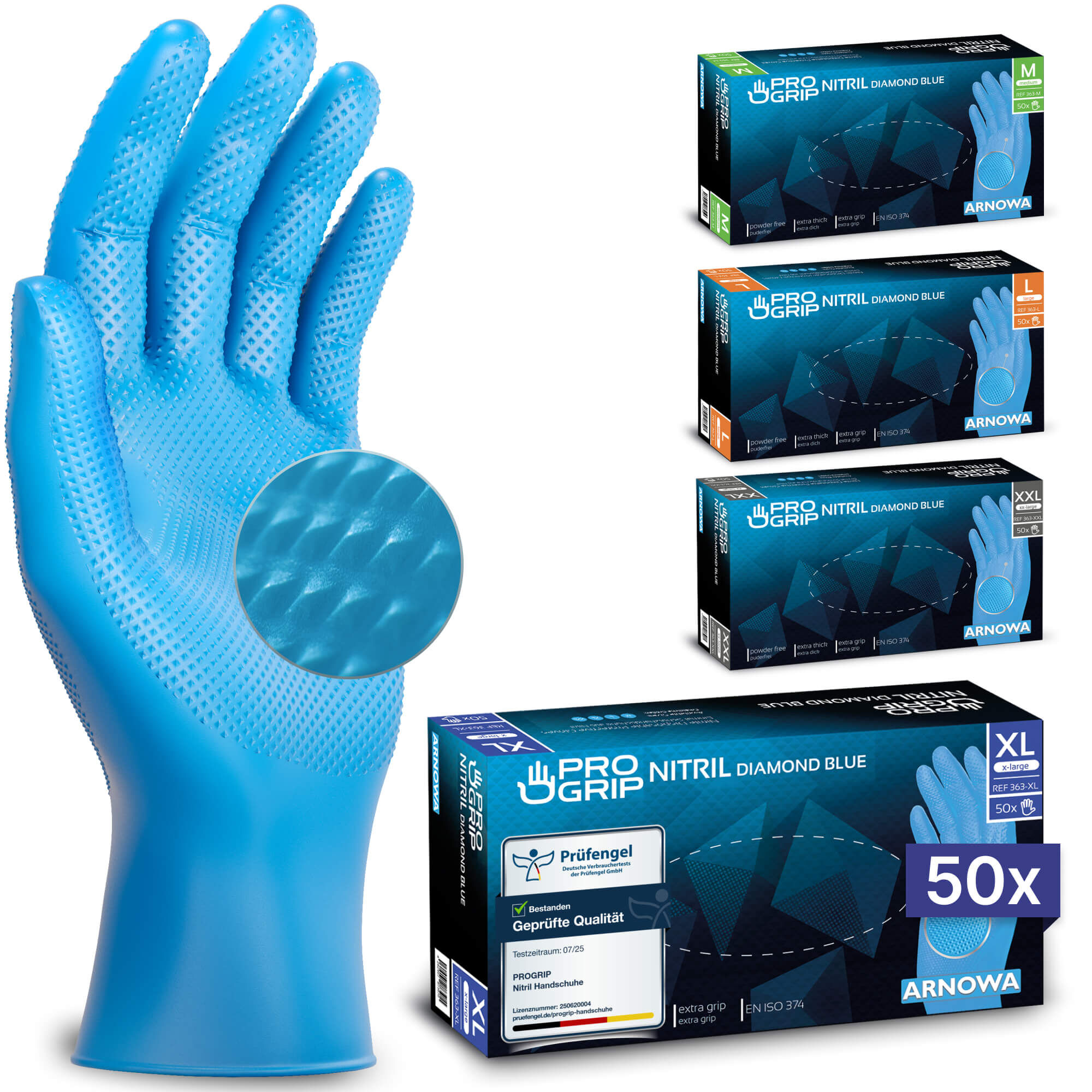 PROGRIP Nitril Handschuhe Blau