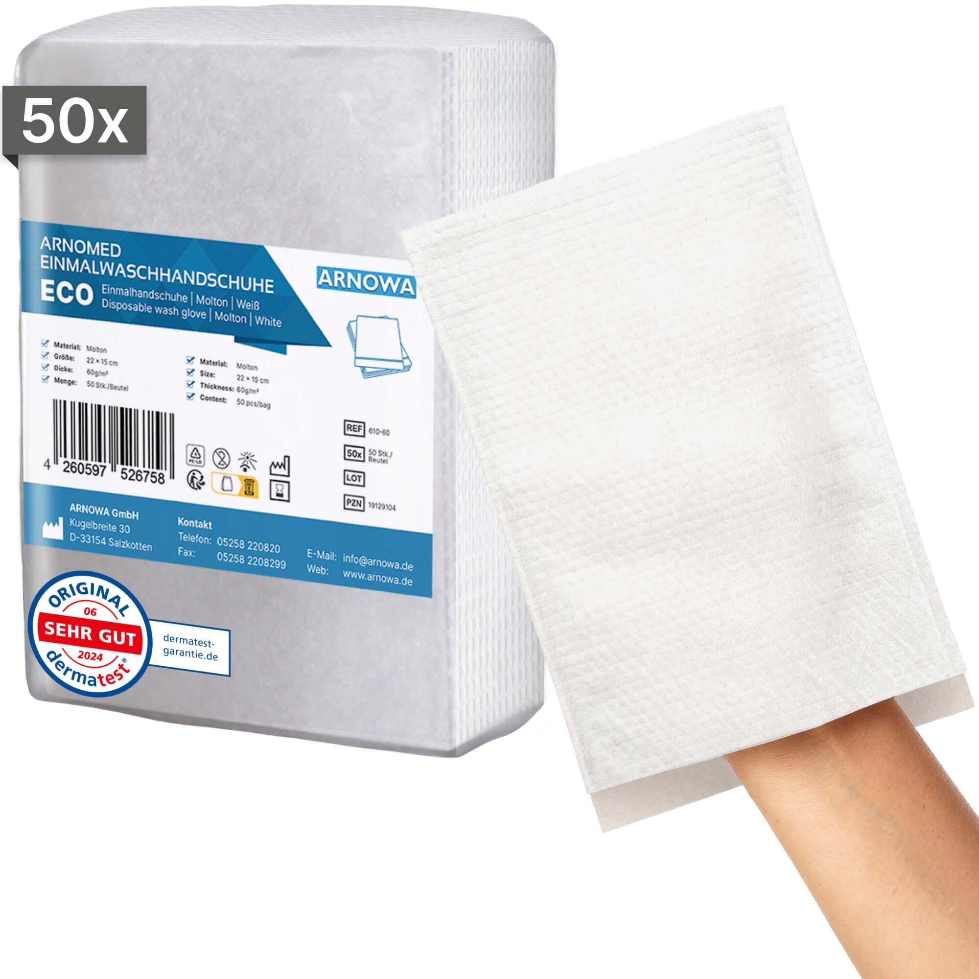 Waschhandschuhe Molton