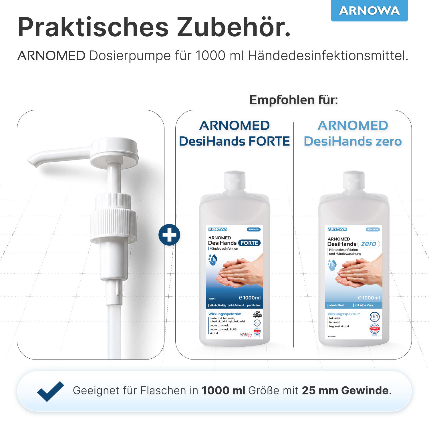 Dosierpumpe für 1000 ml Desinfektionsmittel Zubehör