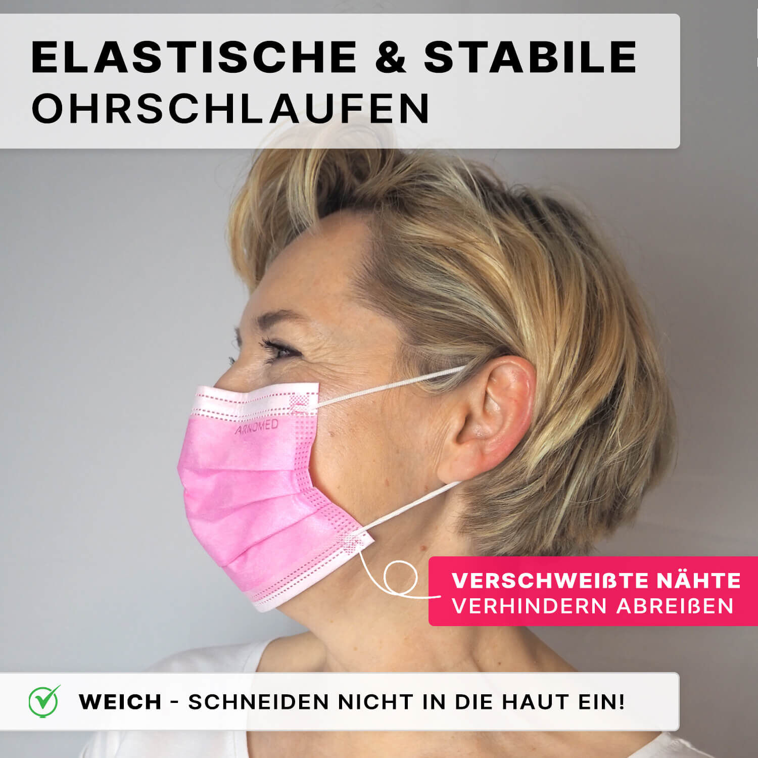 402-pi-ohrschlaufen ARNOMED Mundschutz Typ IIR Pink
