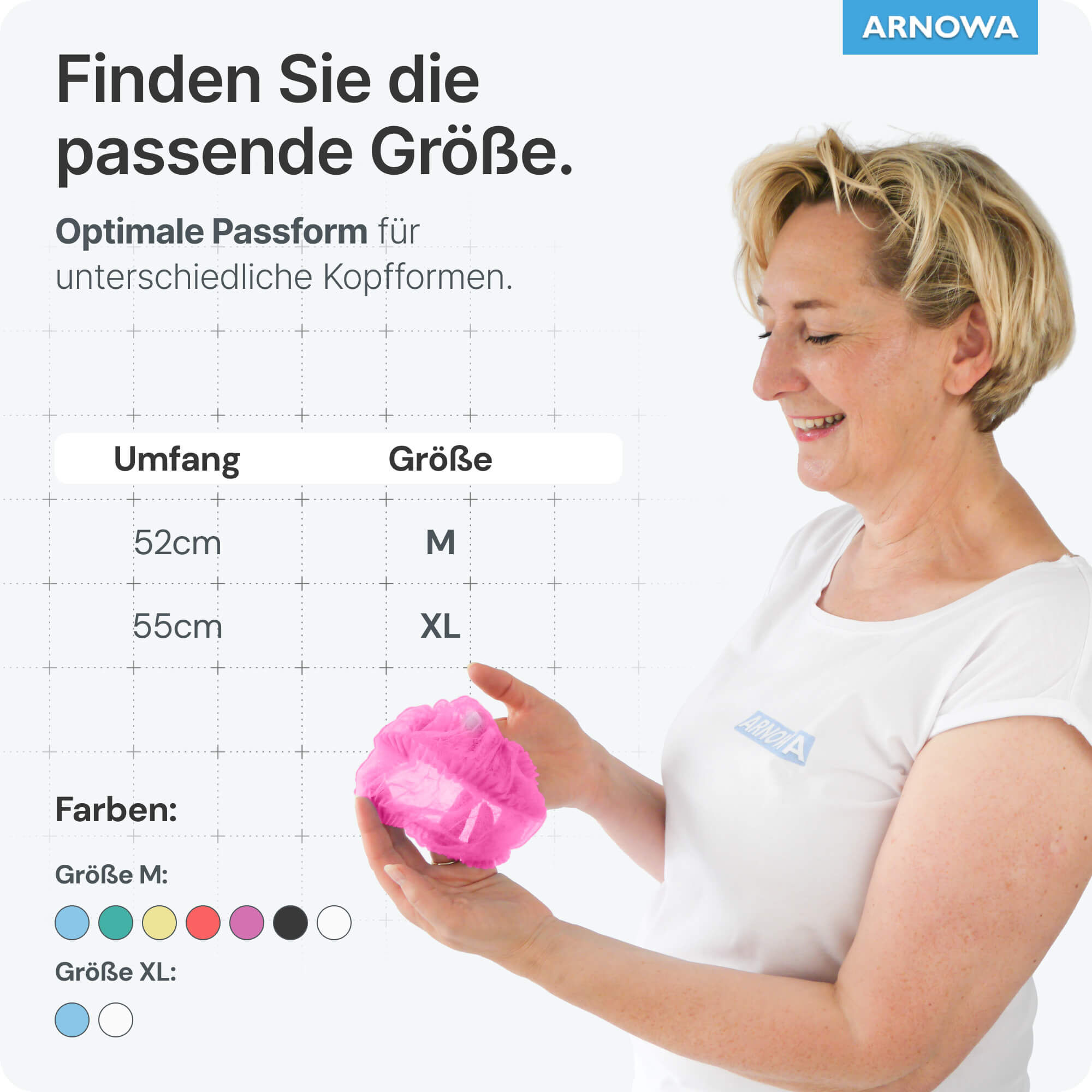 Klipphauben Pink Größenauswahl