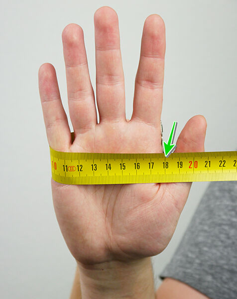 handschuhgroeßen-abmessung Abmessung einer Hand