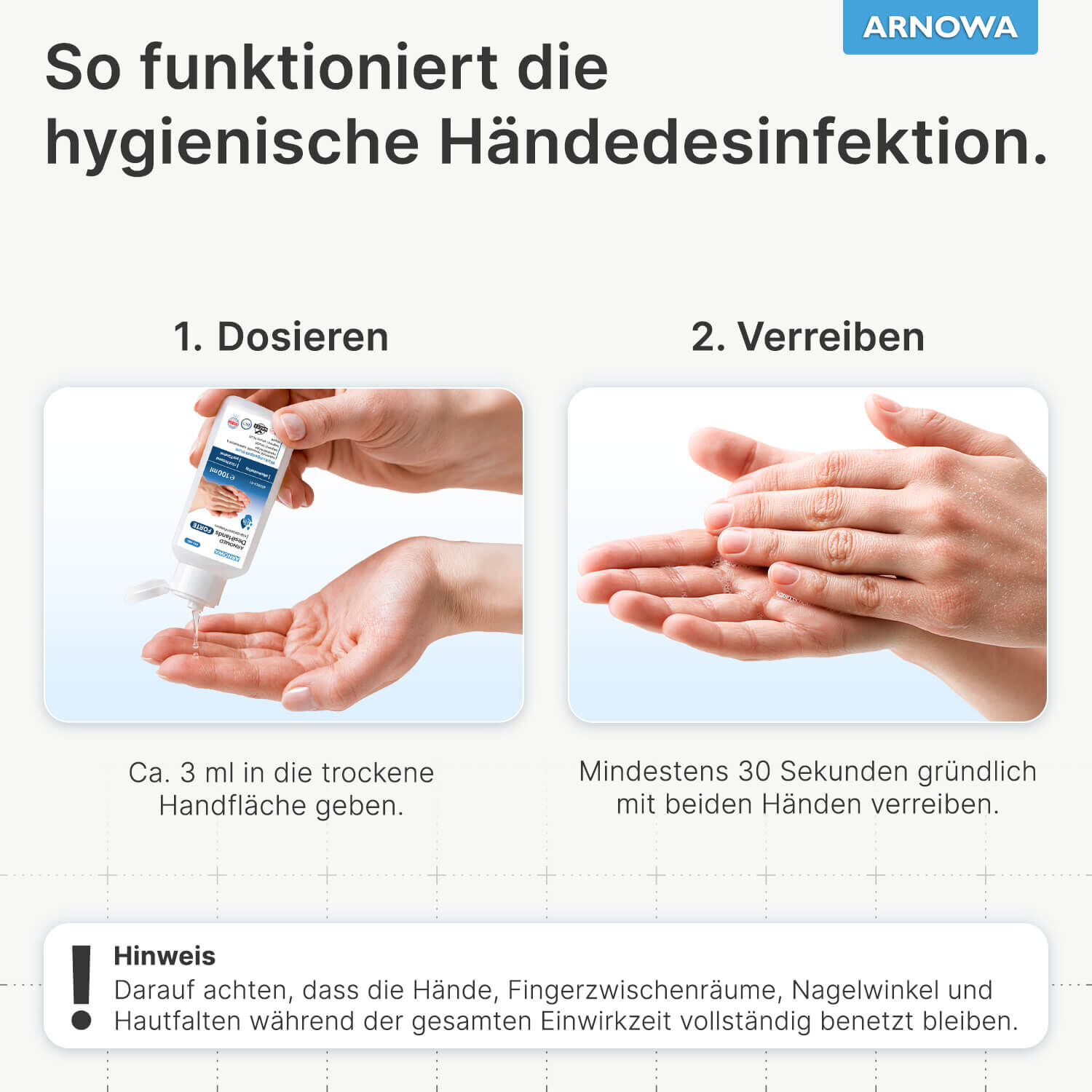 ARNOMED DesiHands Forte Anwendung