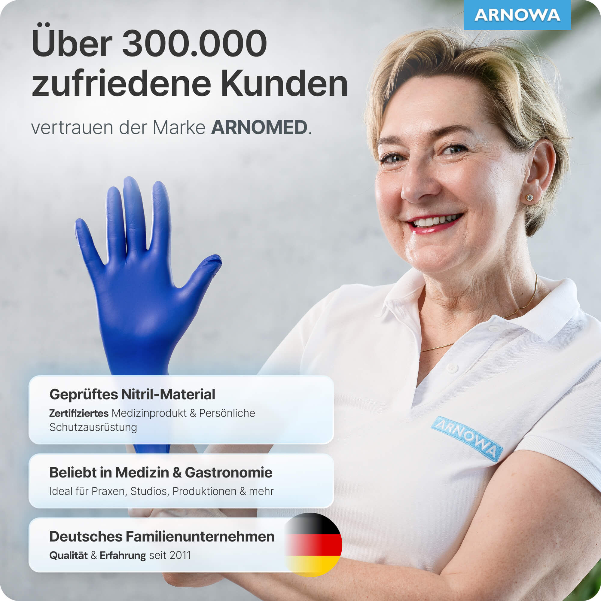 ARNOMED Nitril Handschuhe Blau ARNOMED Nitril Handschuhe Blau