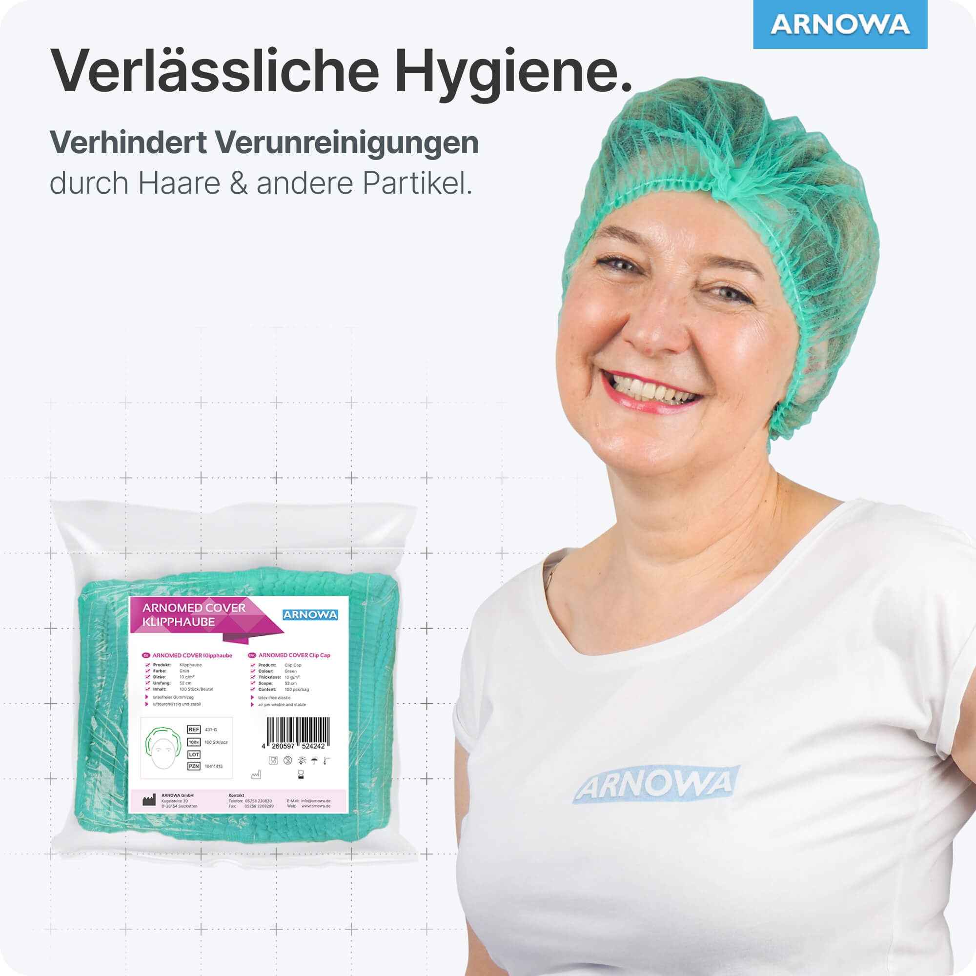 Klipphauben Grün Hygienisch