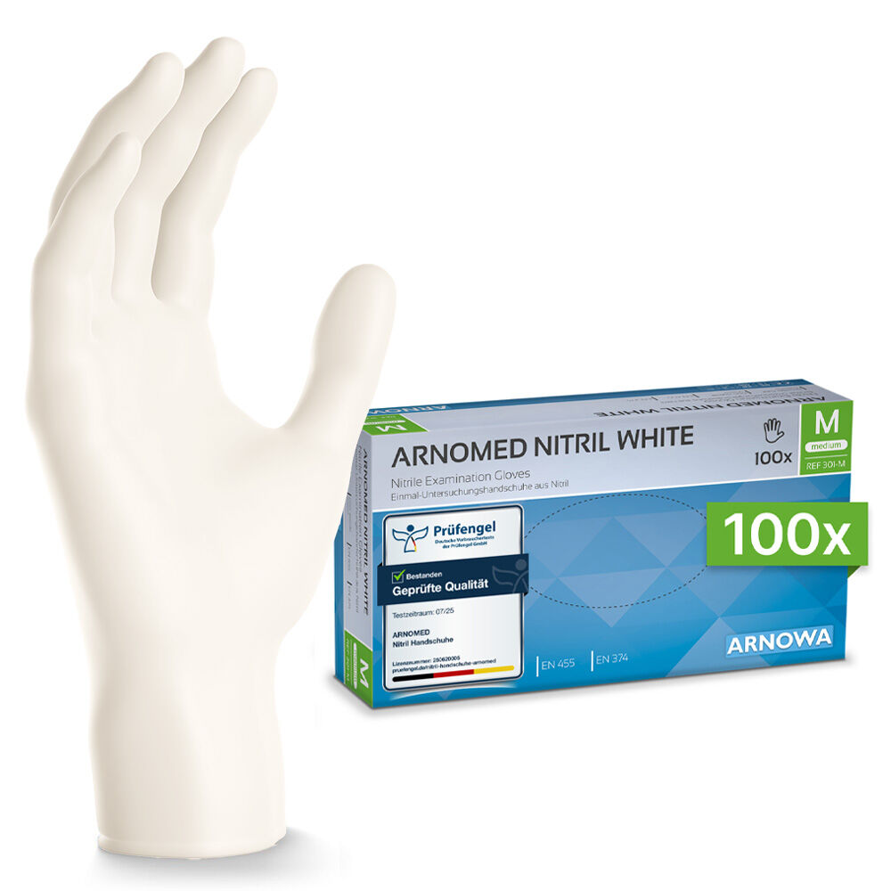 ARNOMED Nitril Handschuhe Weiß