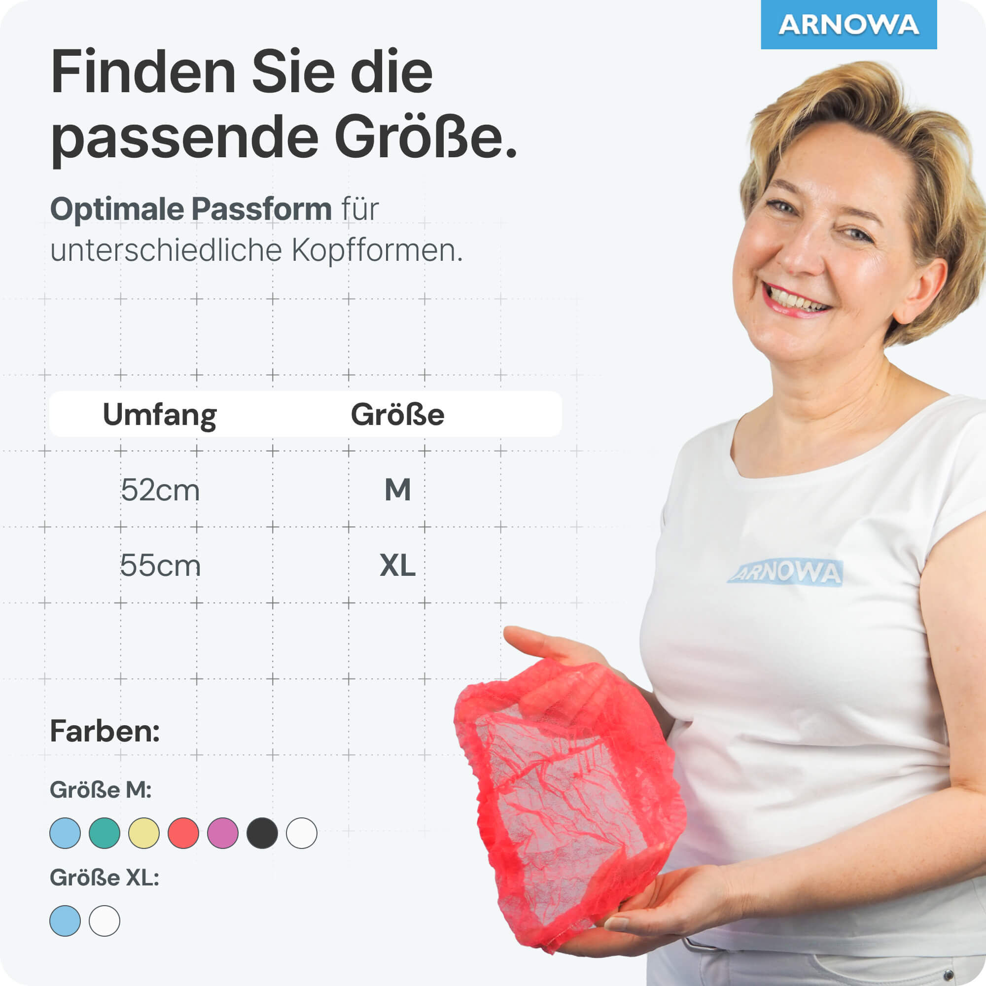 Klipphauben Rot Größenauswahl