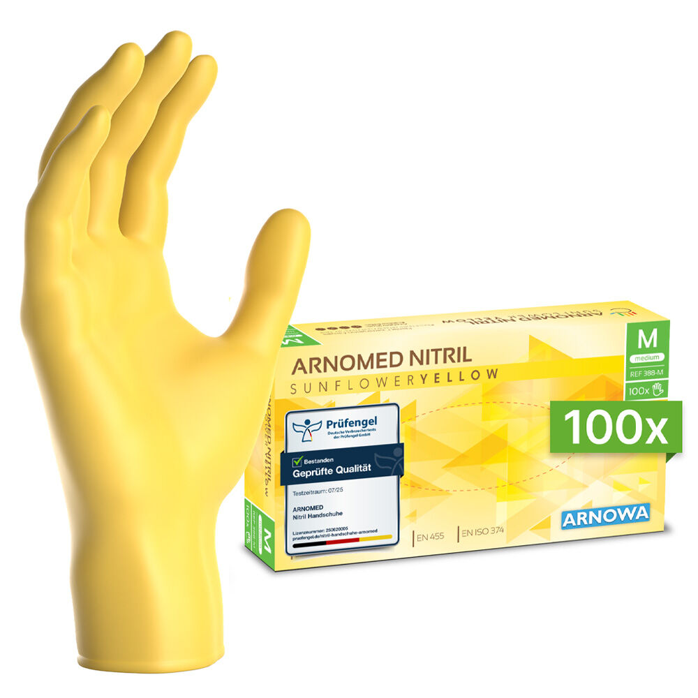 ARNOMED Nitril Handschuhe Gelb