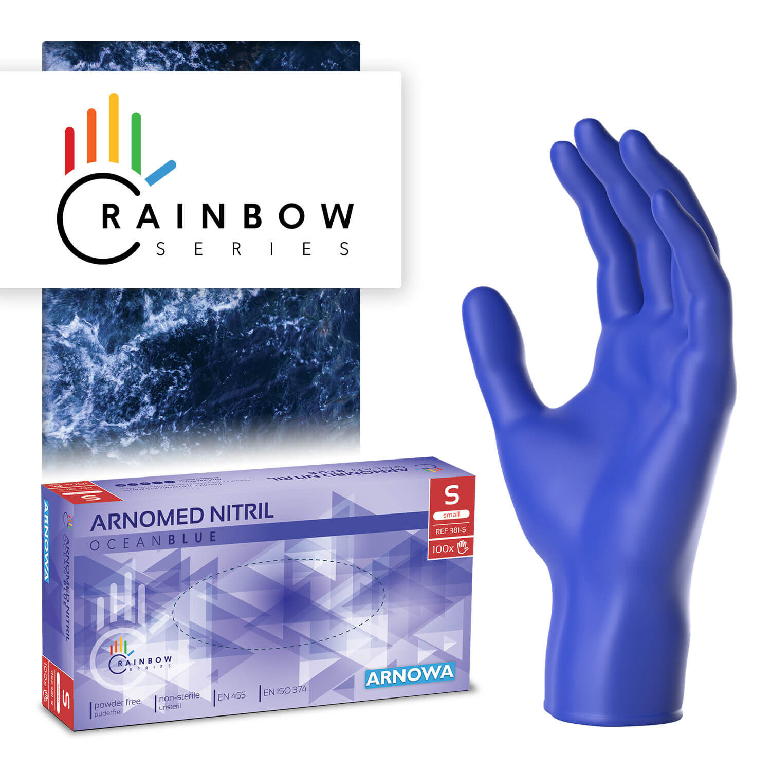 381-S ARNOMED Nitrilhandschuhe Blau