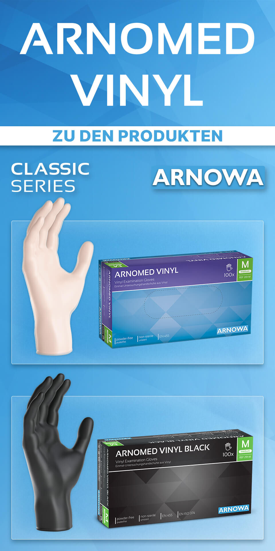 ARNOMED Vinyl Handschuhe ARNOMED Vinyl Handschuhe