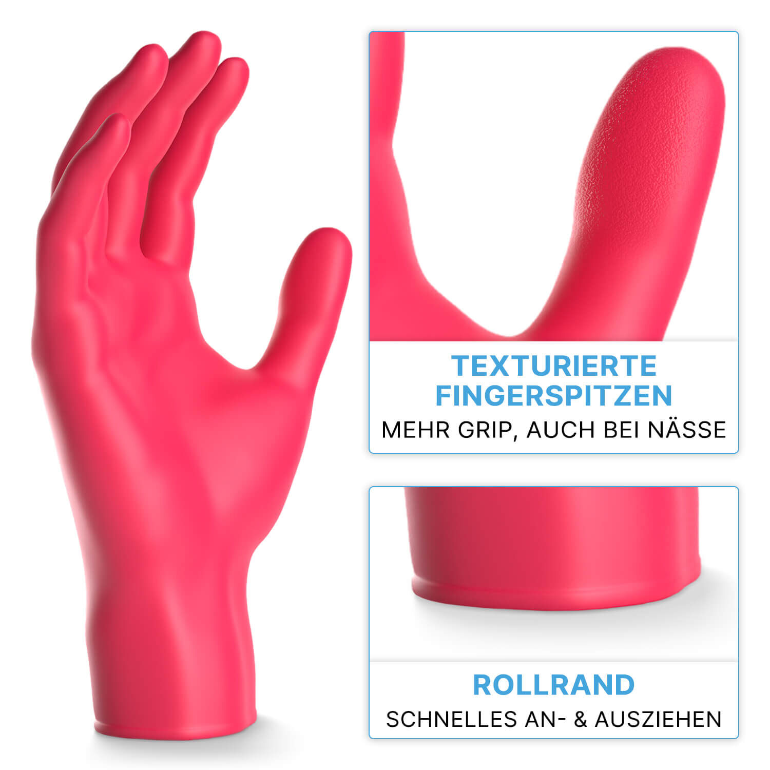 ARNOMED Nitril Handschuhe Rot