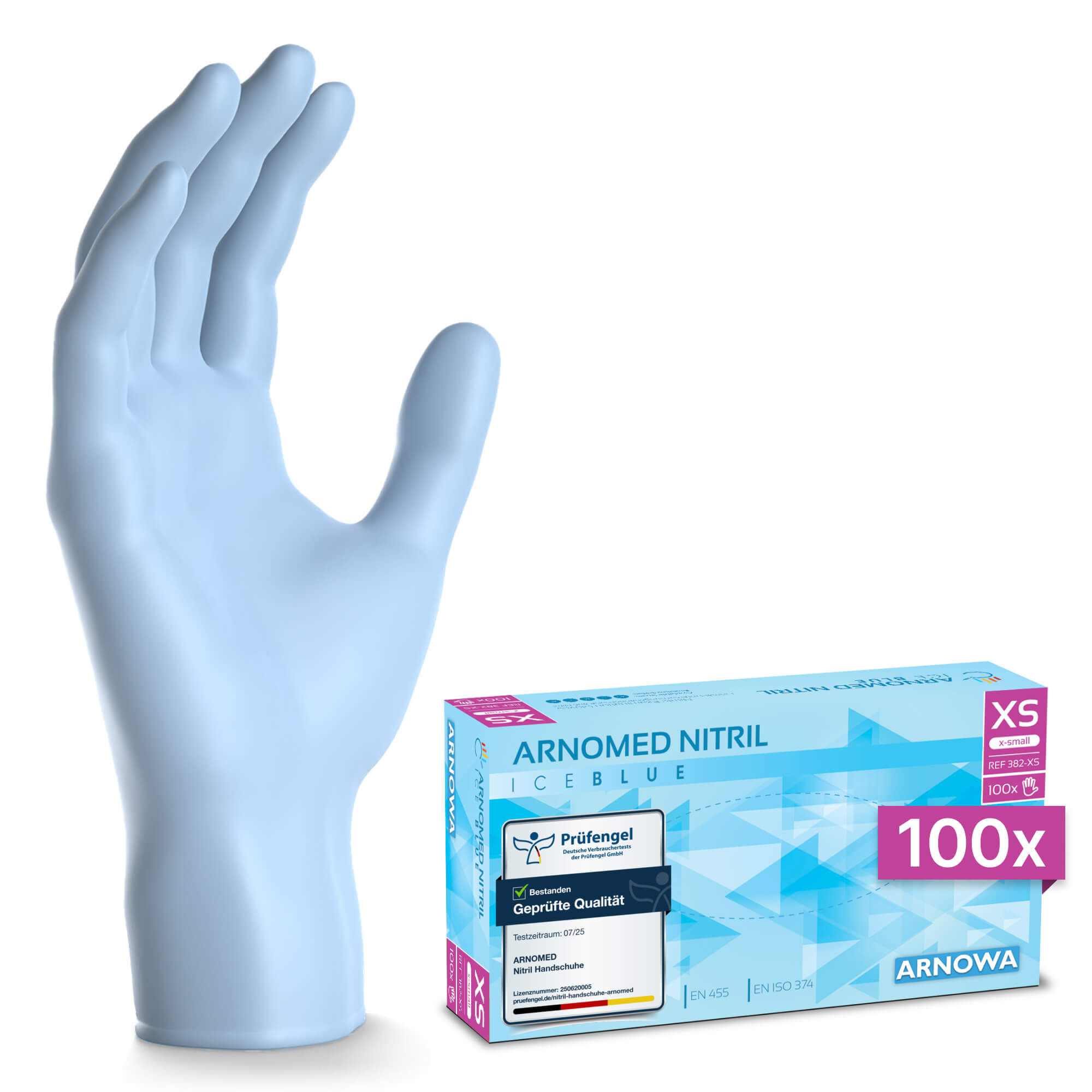 ARNOMED Nitril Handschuhe Hellblau