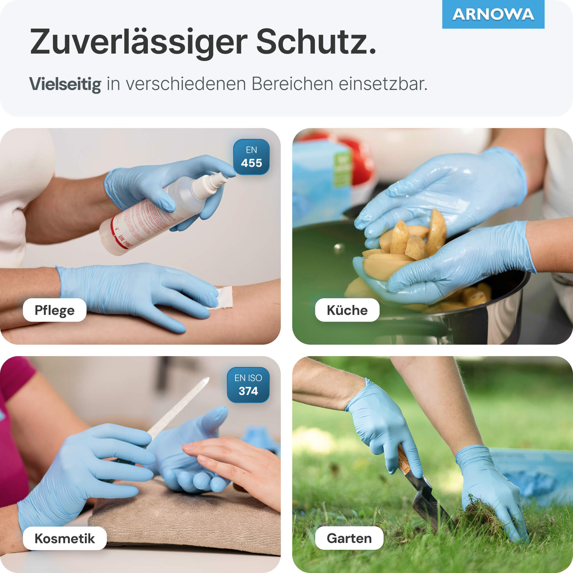 ARNOMED Nitril Handschuhe Hellblau