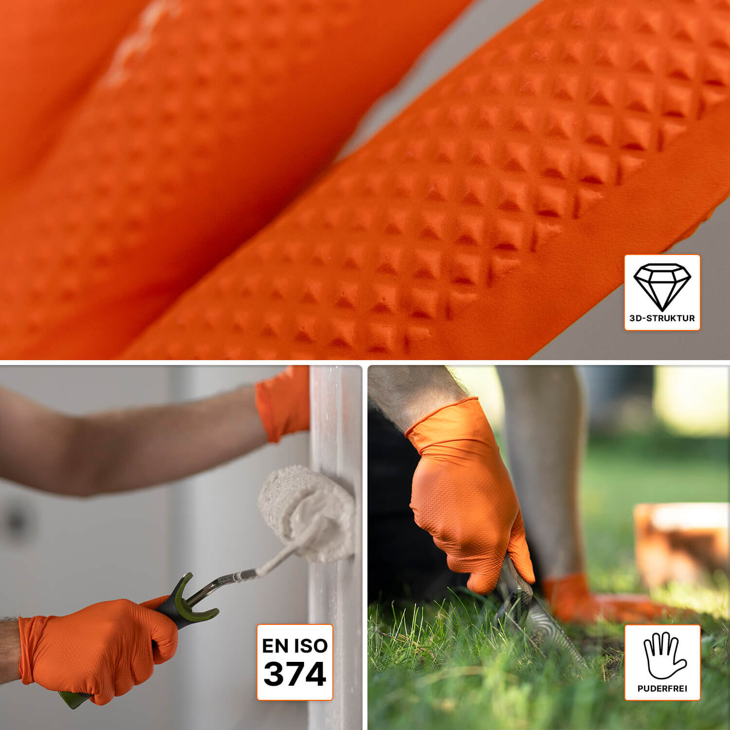 ARNOMED PROGRIP Nitrilhandschuhe orange