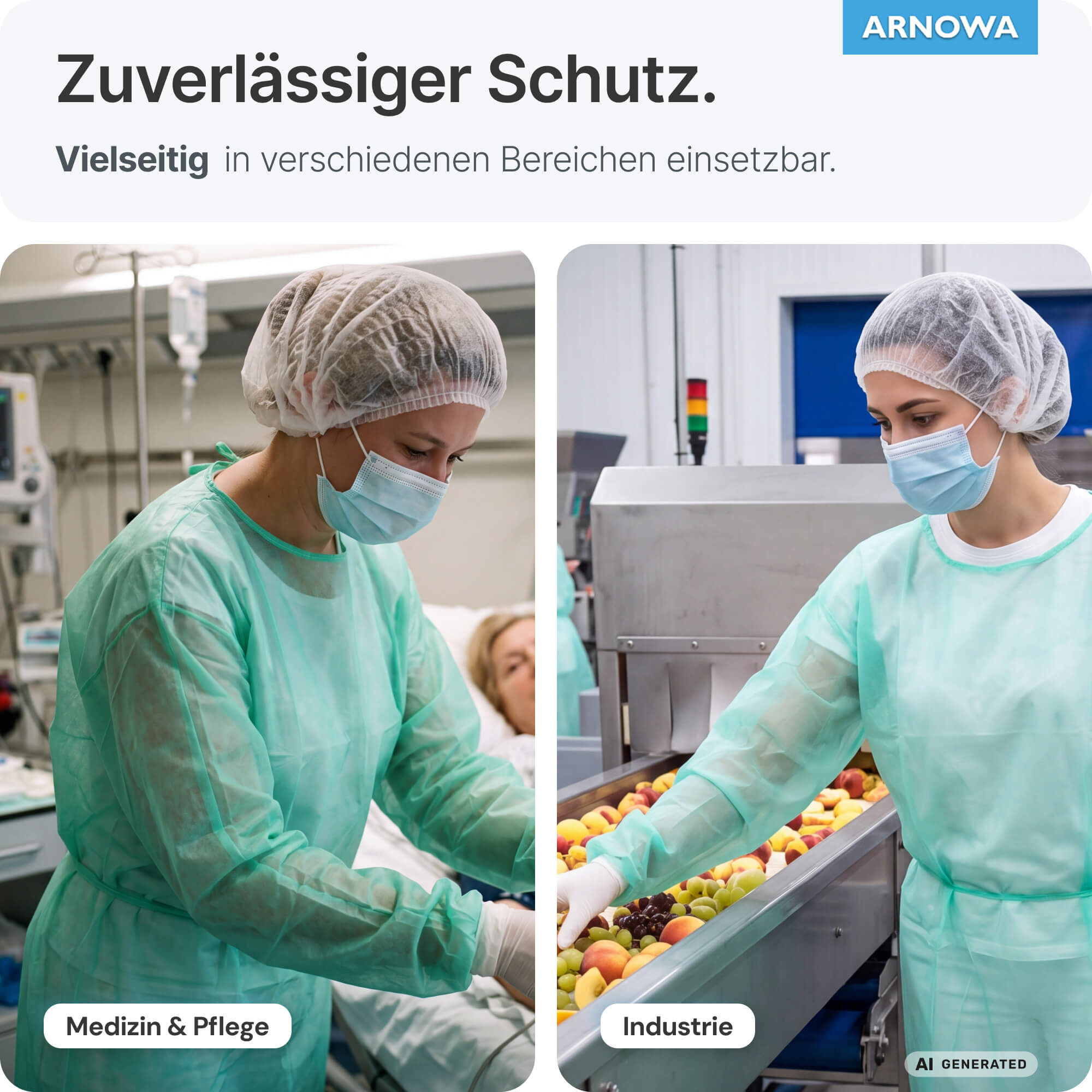 PP Schutzkittel Grün Anwendungsbereiche