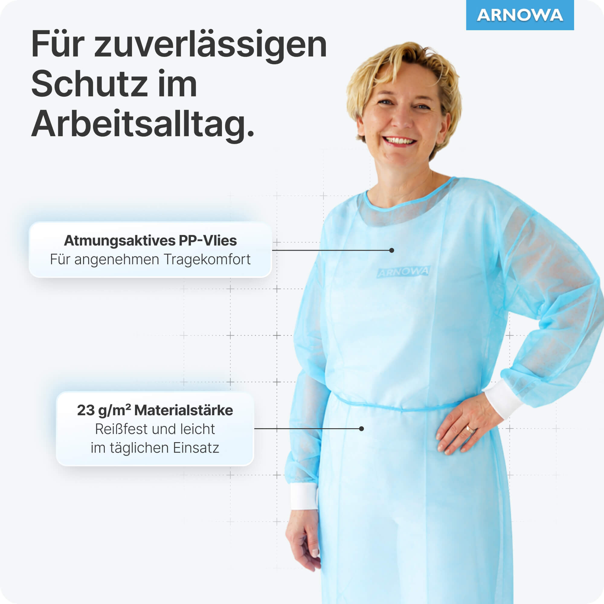 ARNOMED PP-Schutzkittel Vorteile