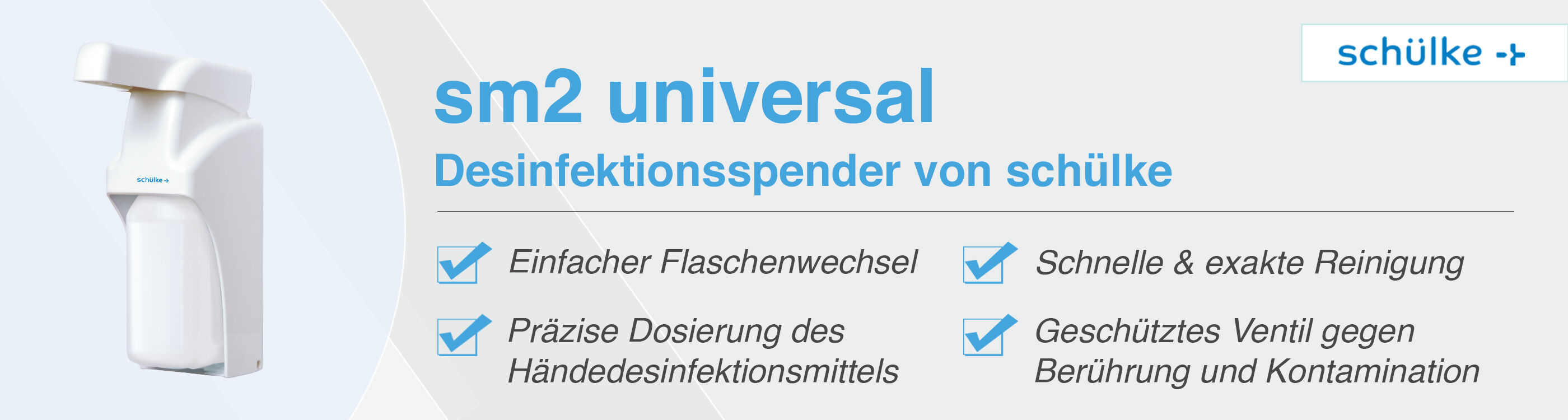 banner-schuelke-sm2-universal Produktbanner SM2 Universal Desinfektionsspender