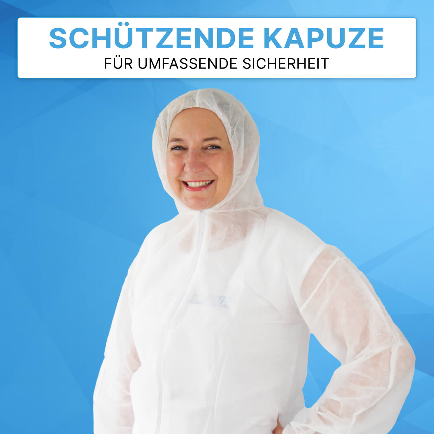 ARNOMED Overall PP Weiß mit Kapuze