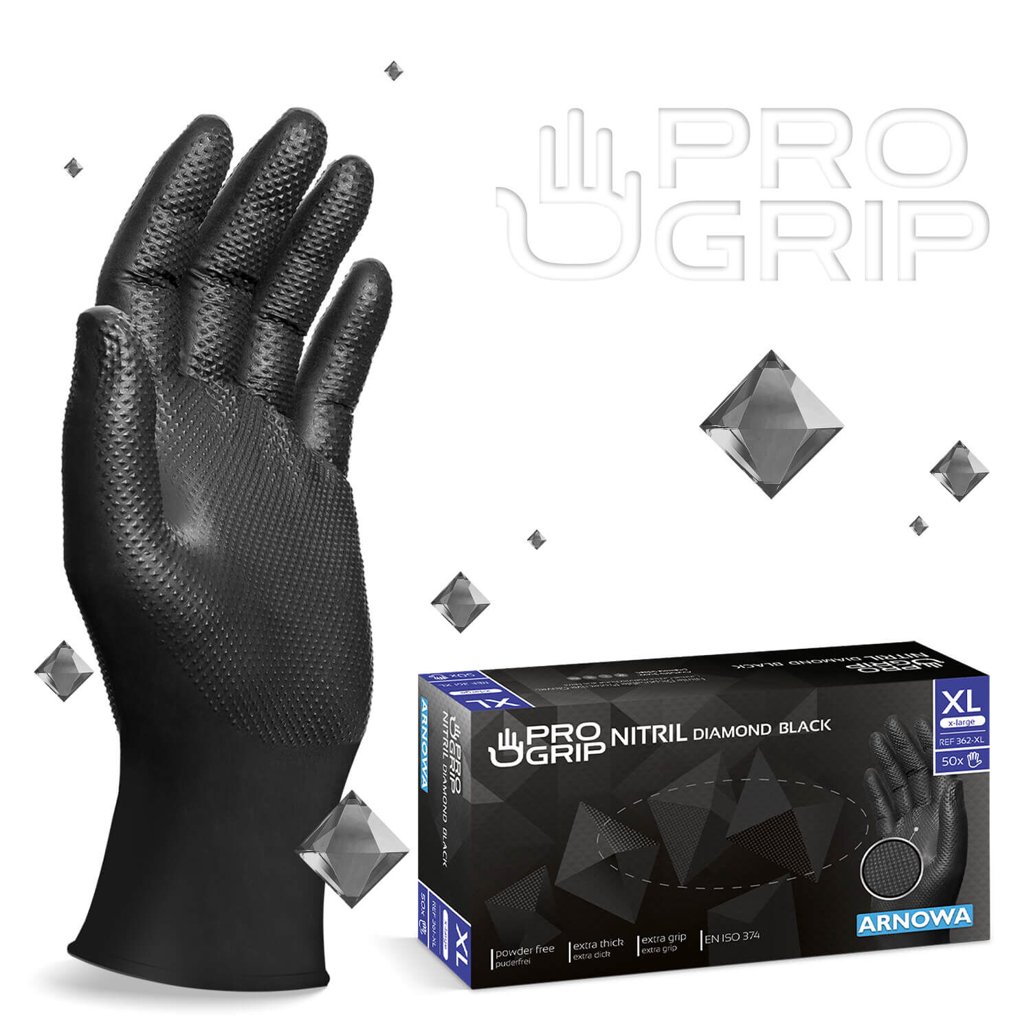 PROGRIP NITRIL DIAMOND BLACK