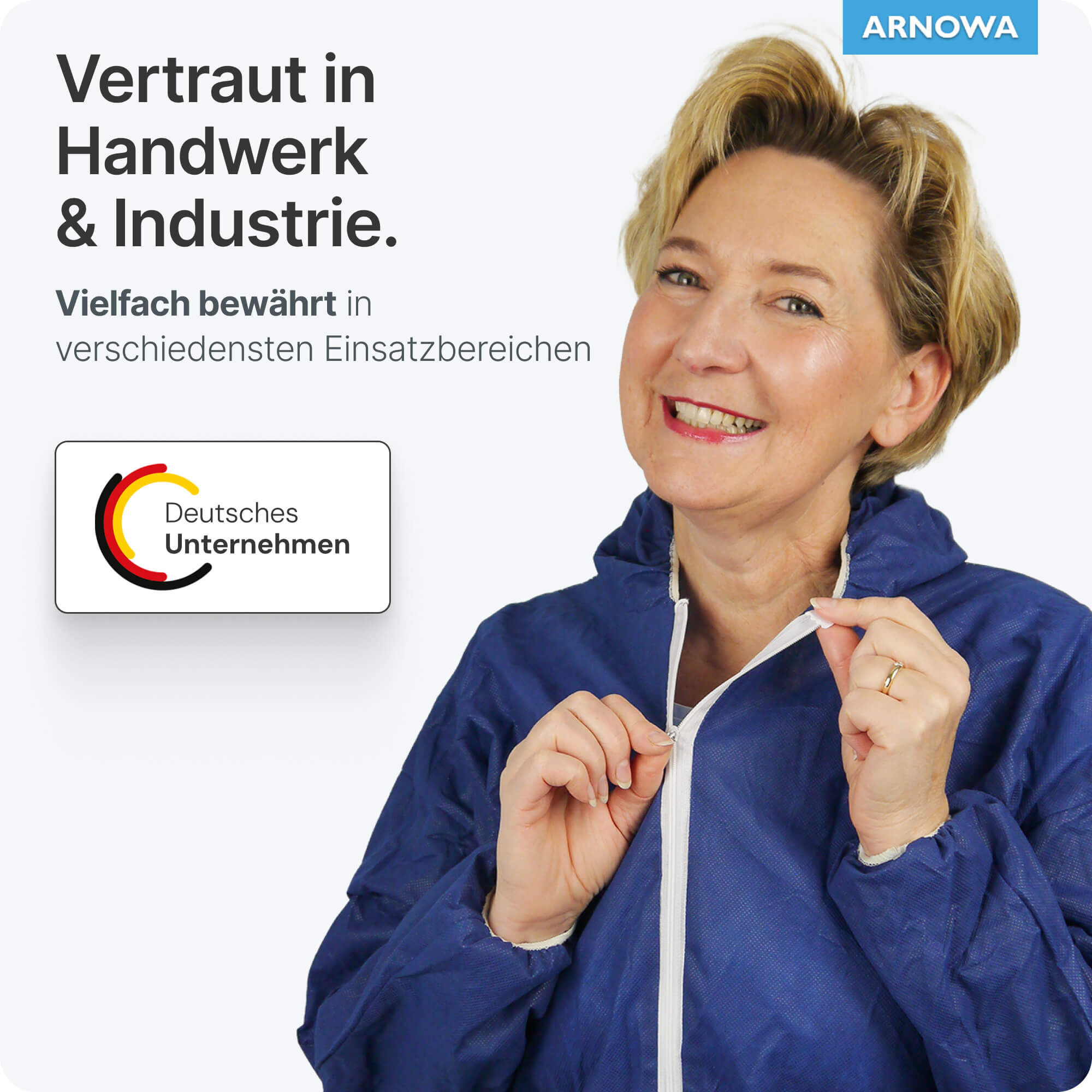 ARNOMED COVER PP Einweg Overall | Mit Kapuze | Blau