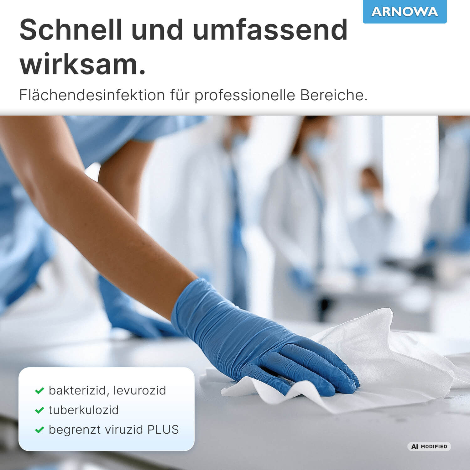 ARNOMED DesiQuick Zero Flächendesinfektion Wirkspektrum