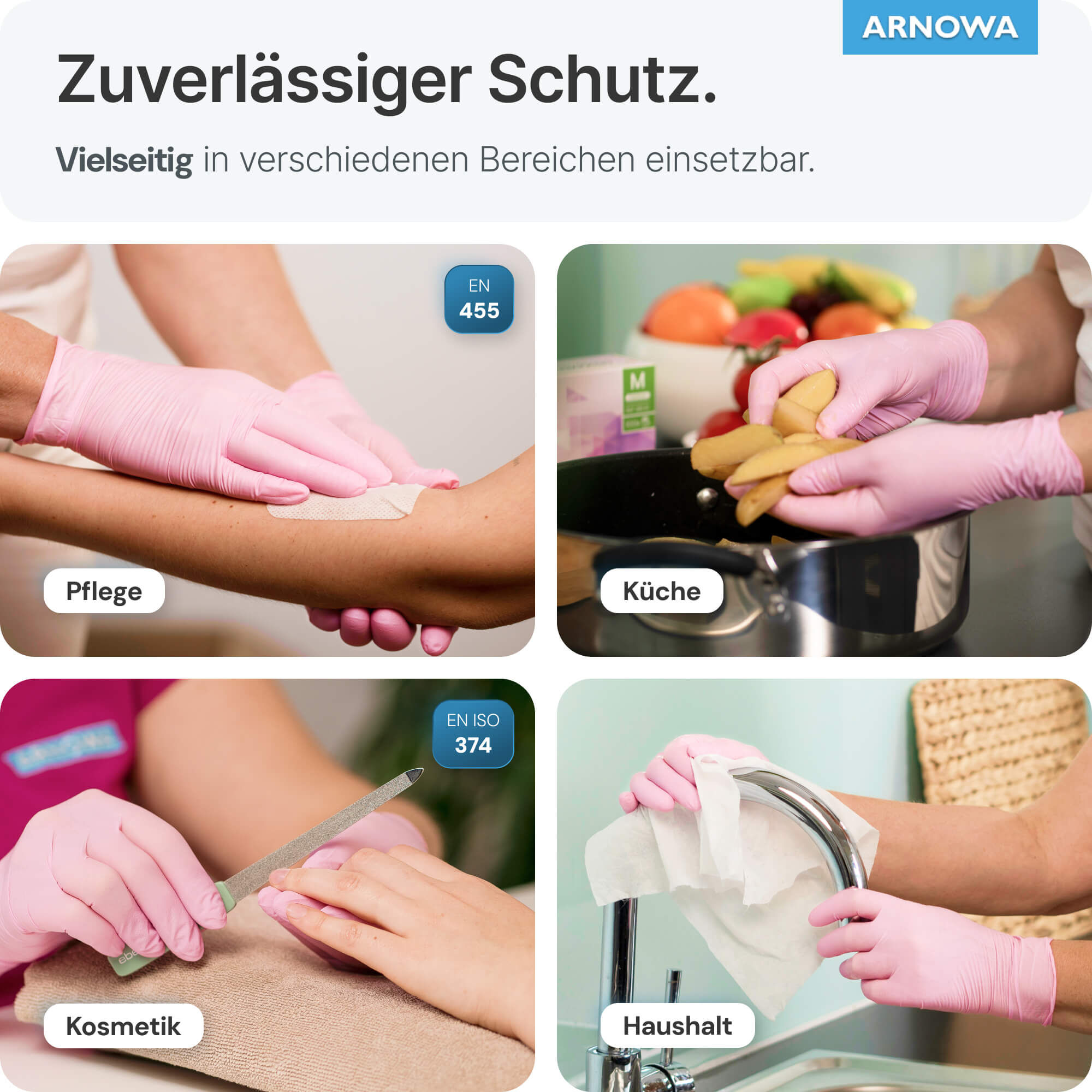 ARNOMED Nitril Handschuhe Rosa ARNOMED Nitril Handschuhe Rosa