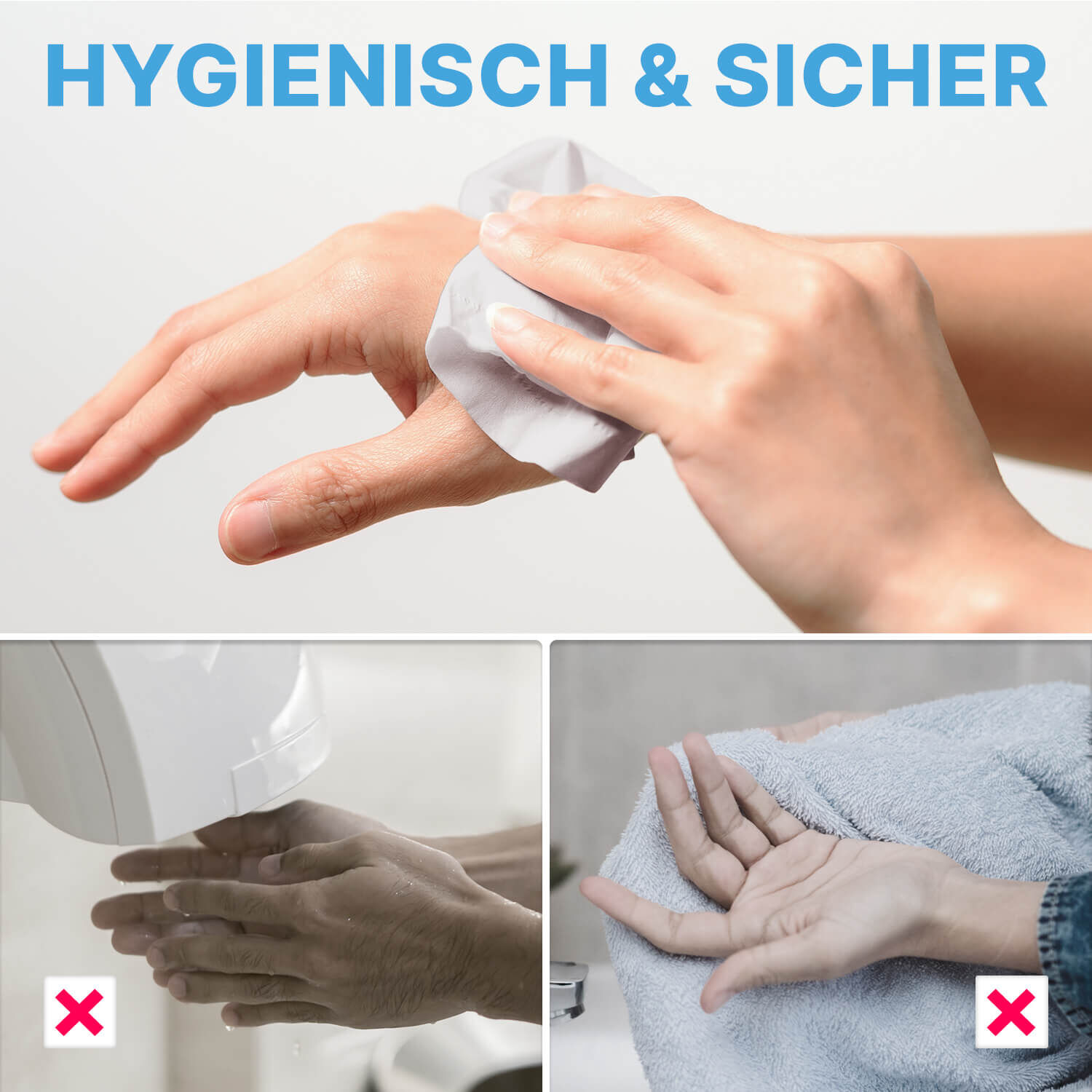 Handtücher Hygienevergleich