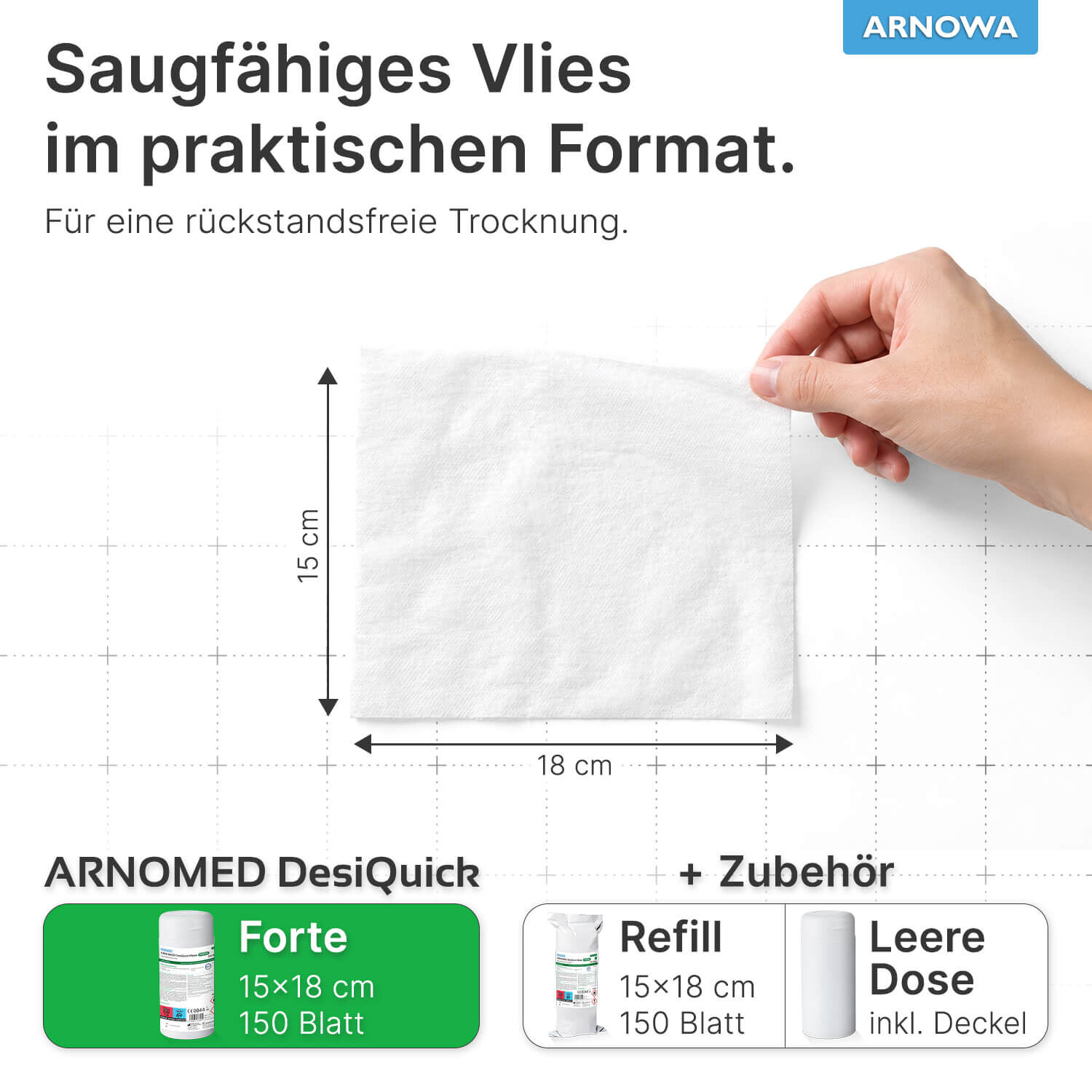 Desinfektionstücher DesiQuick Wipes Forte Größe