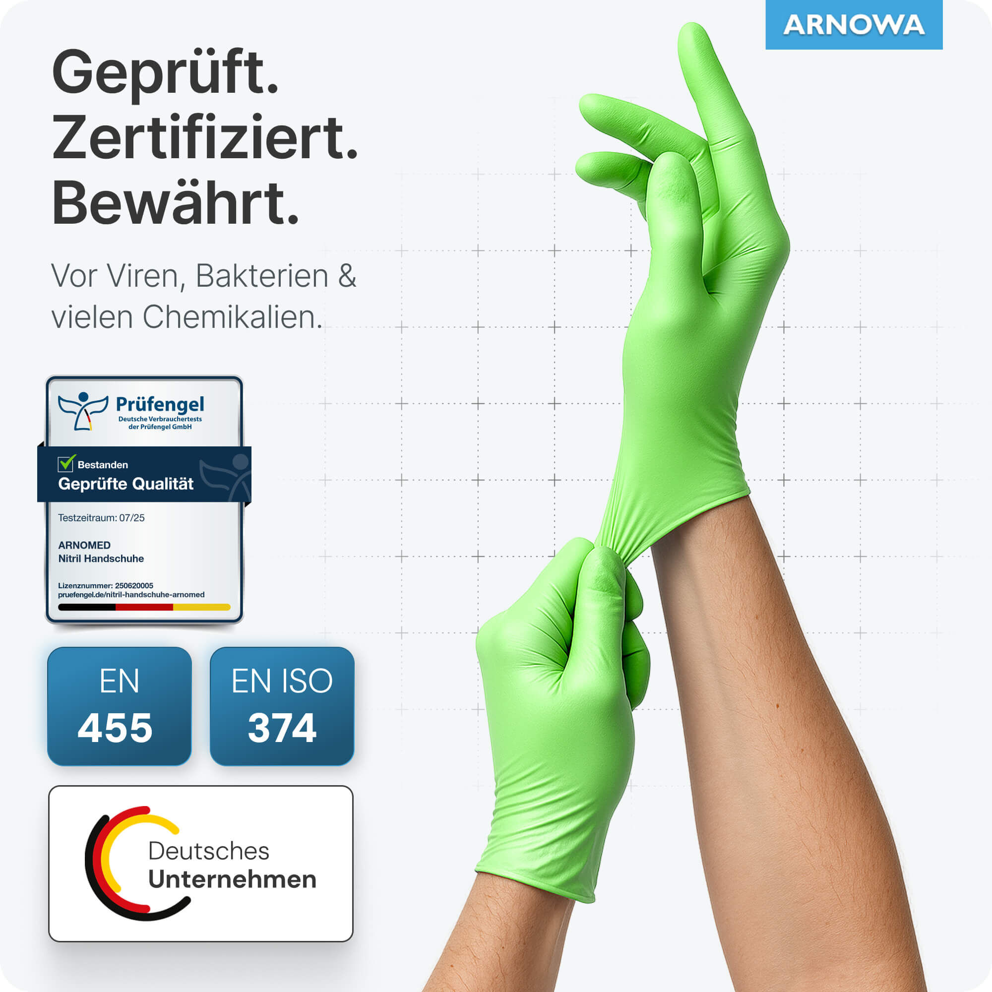 ARNOMED Nitril Handschuhe Grün
