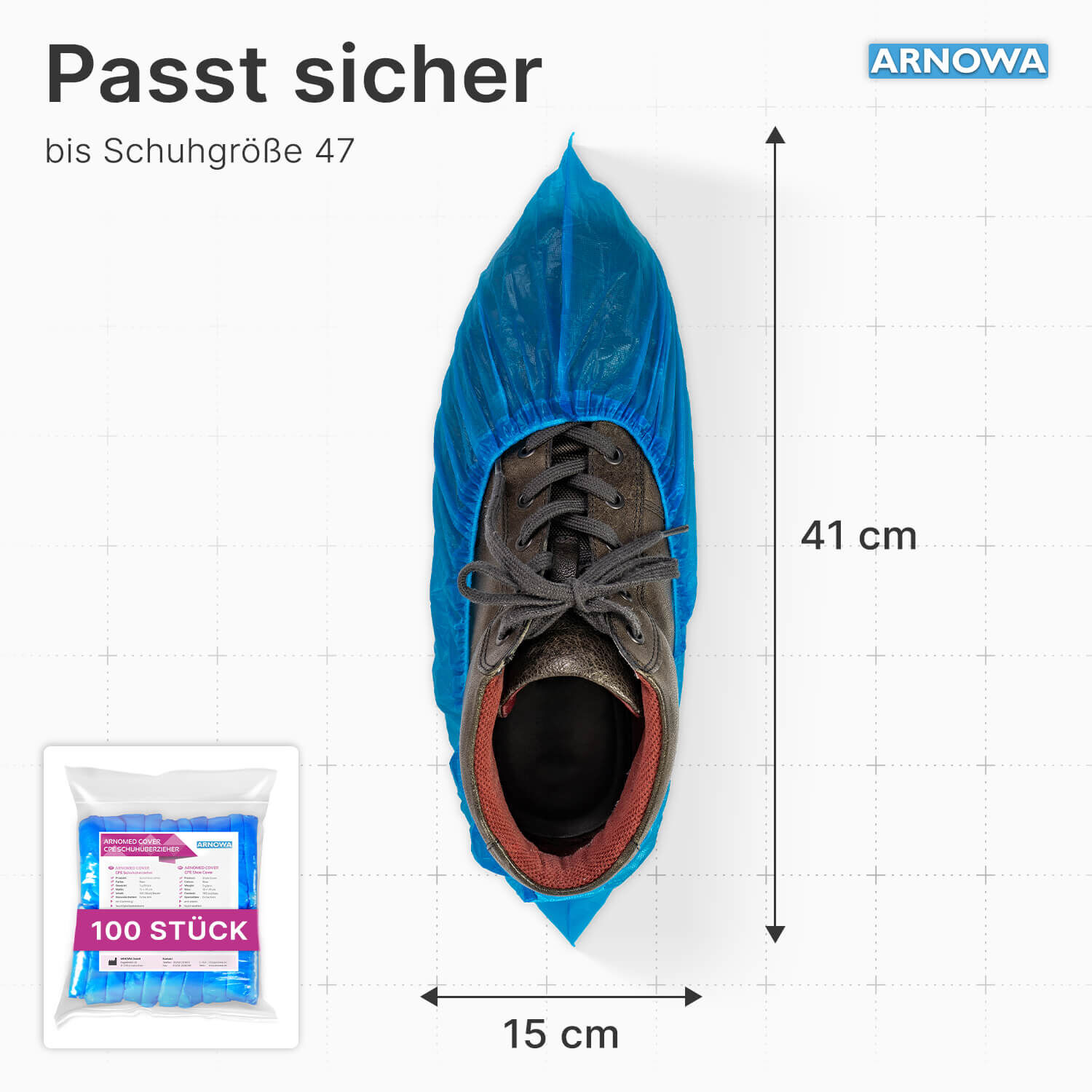 451-50-pt03 ARNOMED Schuhüberzieher Blau