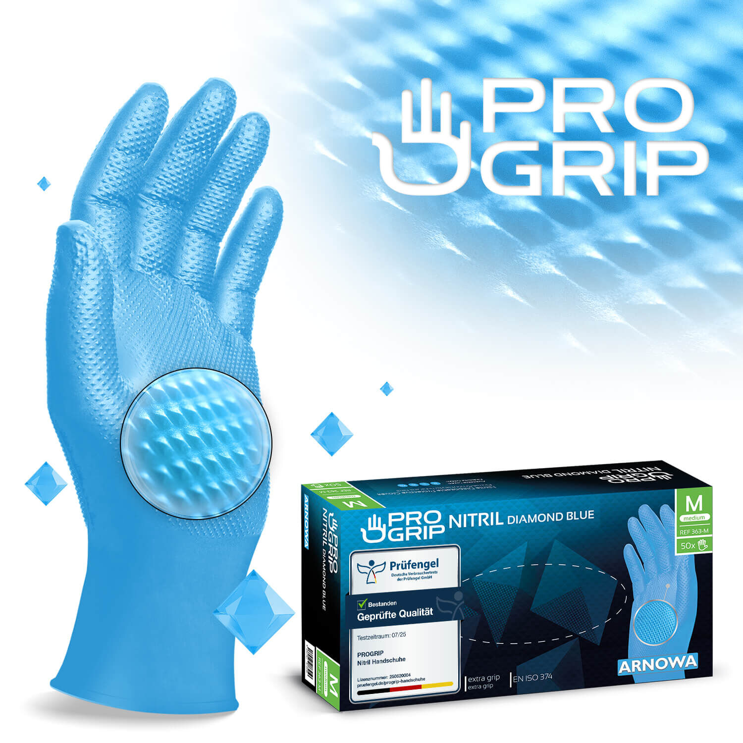 PROGRIP NITRIL DIAMOND BLUE – Handschuhe Diamant