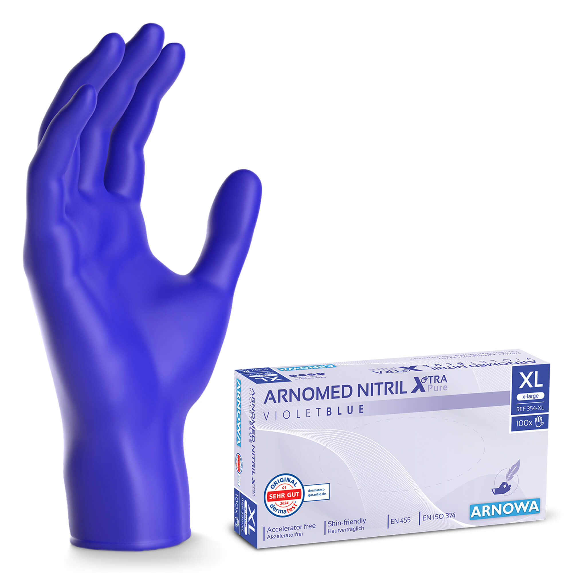 ARNOMED NITRIL XTRA PURE - Hautverträgliche Einmalhandschuhe