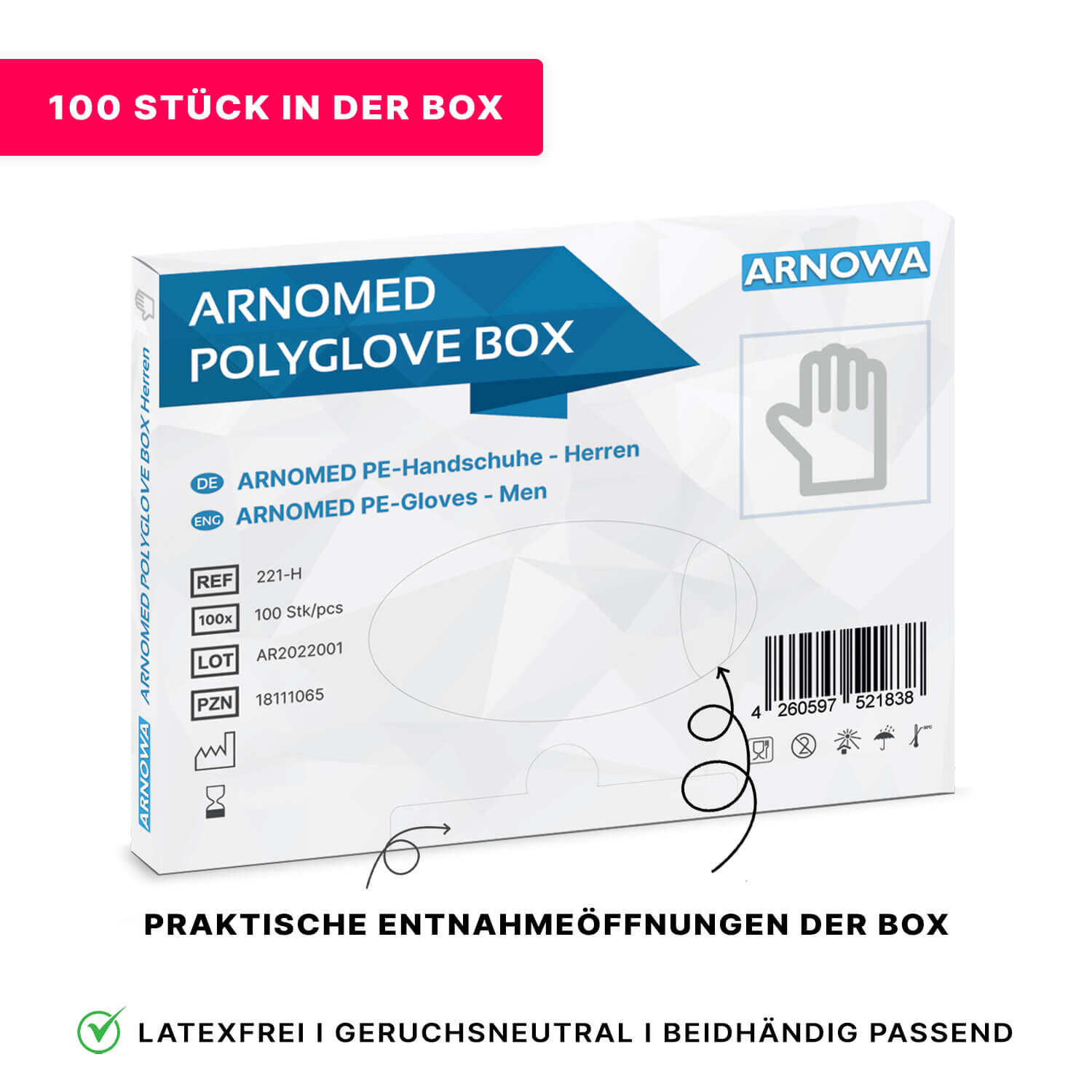 221-pt01 ARNOMED PE-Handschuhe