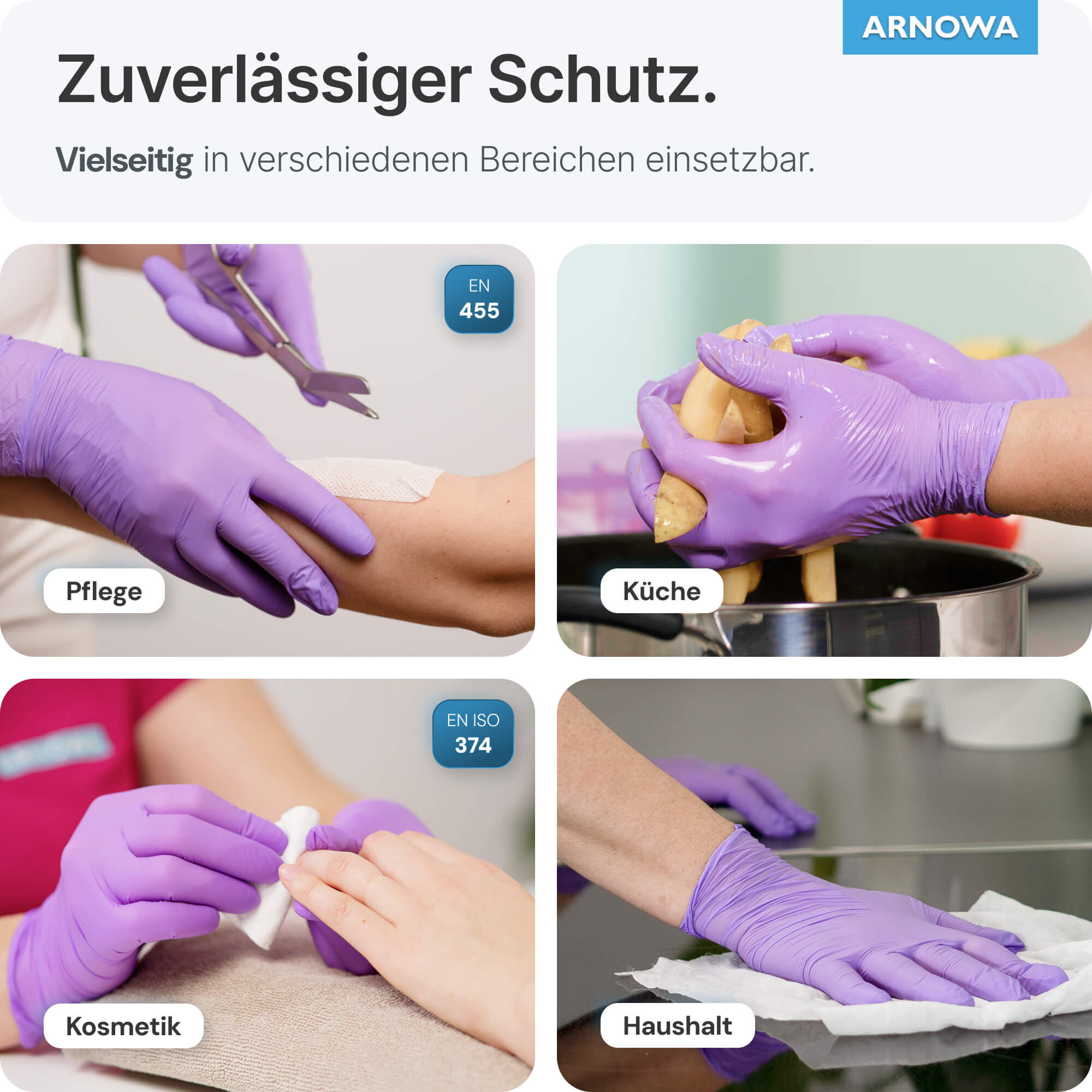 ARNOMED Nitril Handschuhe Violett