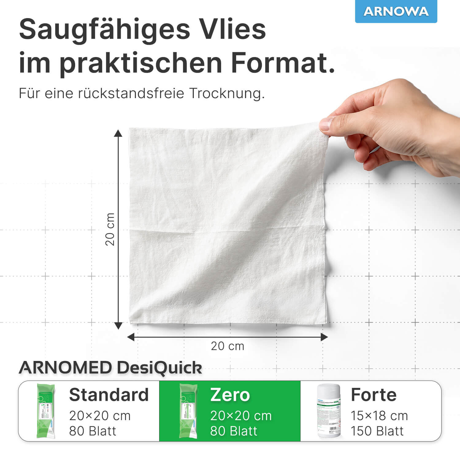 Desinfektionstücher Alkoholfrei Format