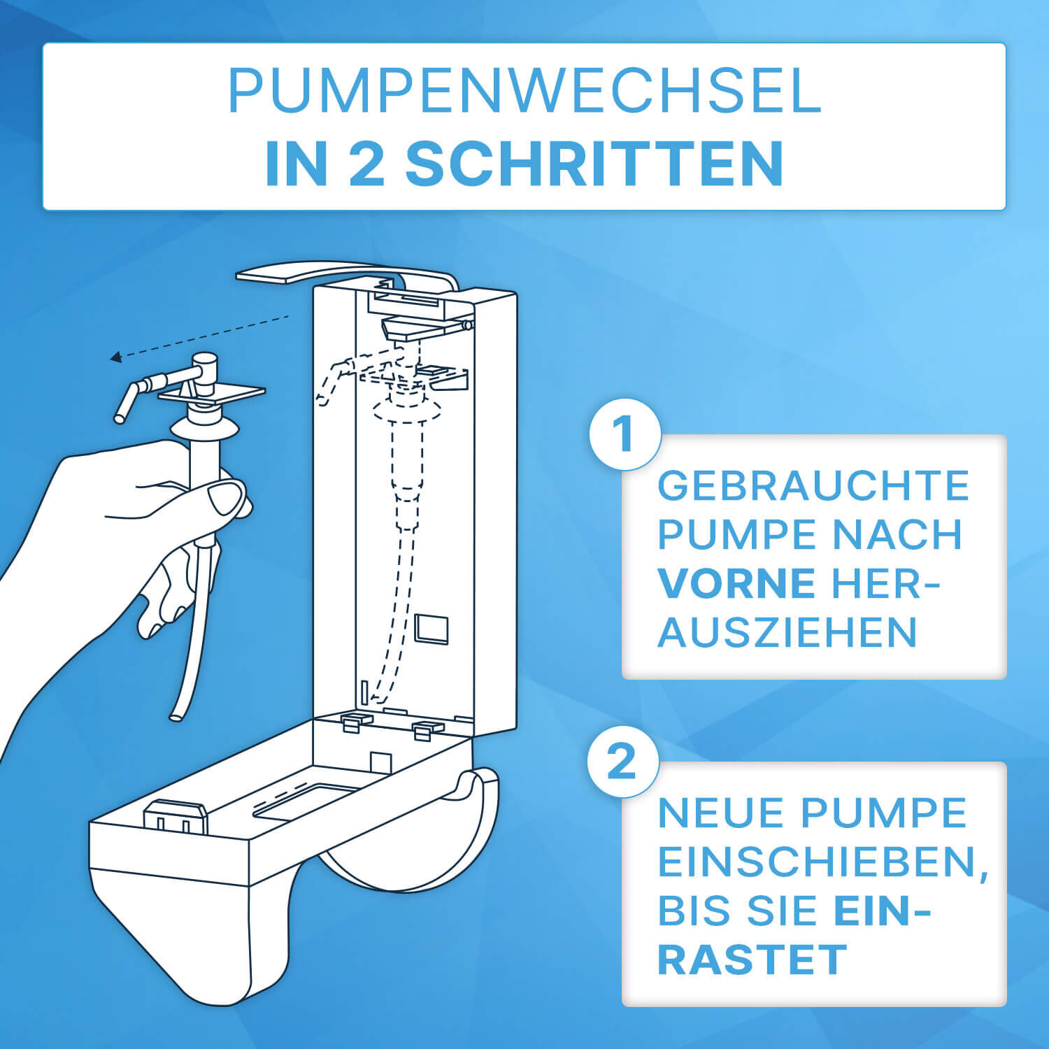 ARNOMED Desispender Pumpenwechsel ARNOMED Desispender Pumpenwechsel