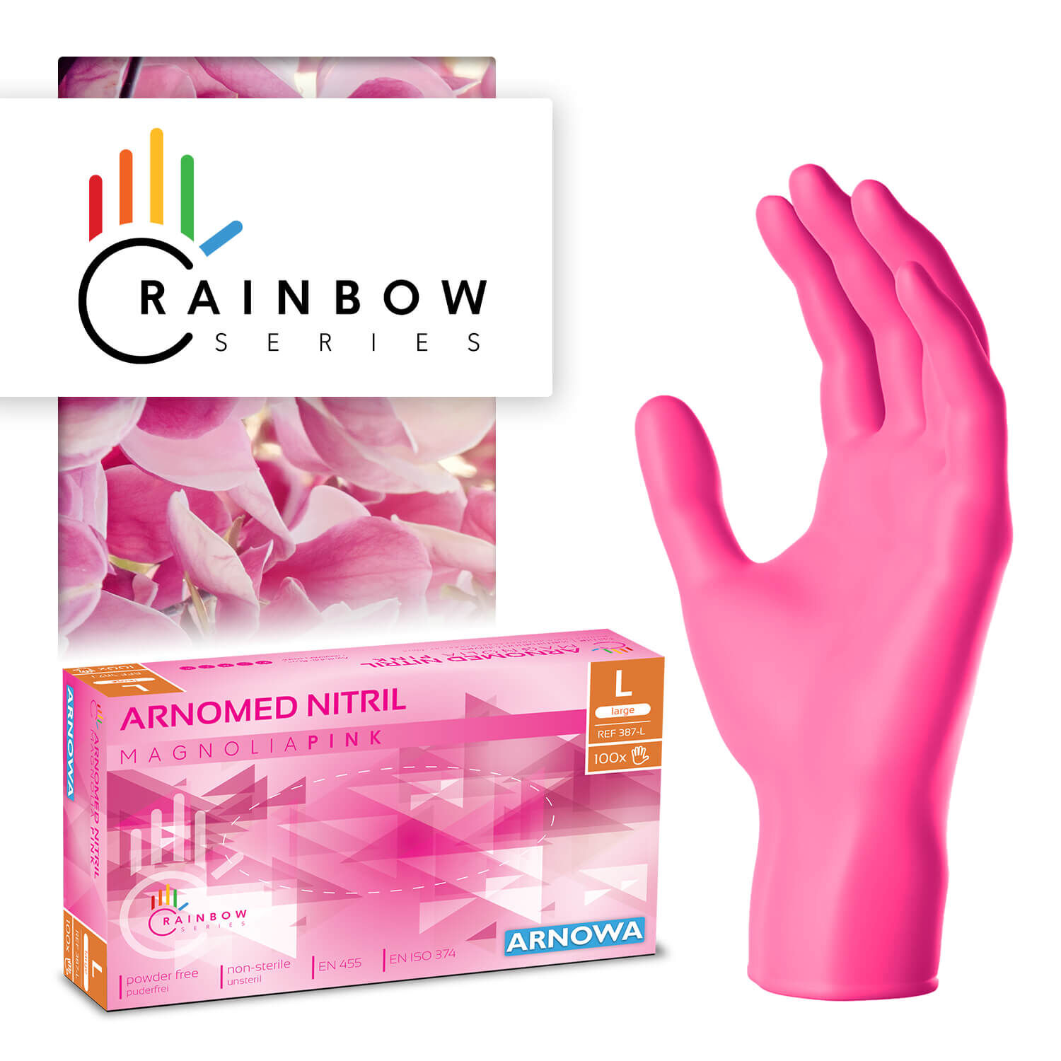 ARNOMED Nitril Handschuhe Pink ARNOMED Nitril Handschuhe Pink