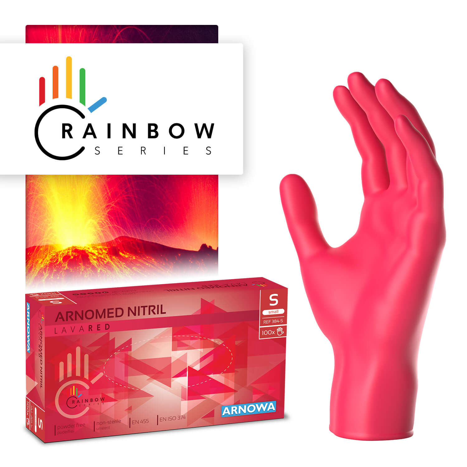 ARNOMED NITRIL LAVA RED – Einmalhandschuhe Rot ARNOMED NITRIL LAVA RED – Einmalhandschuhe Rot