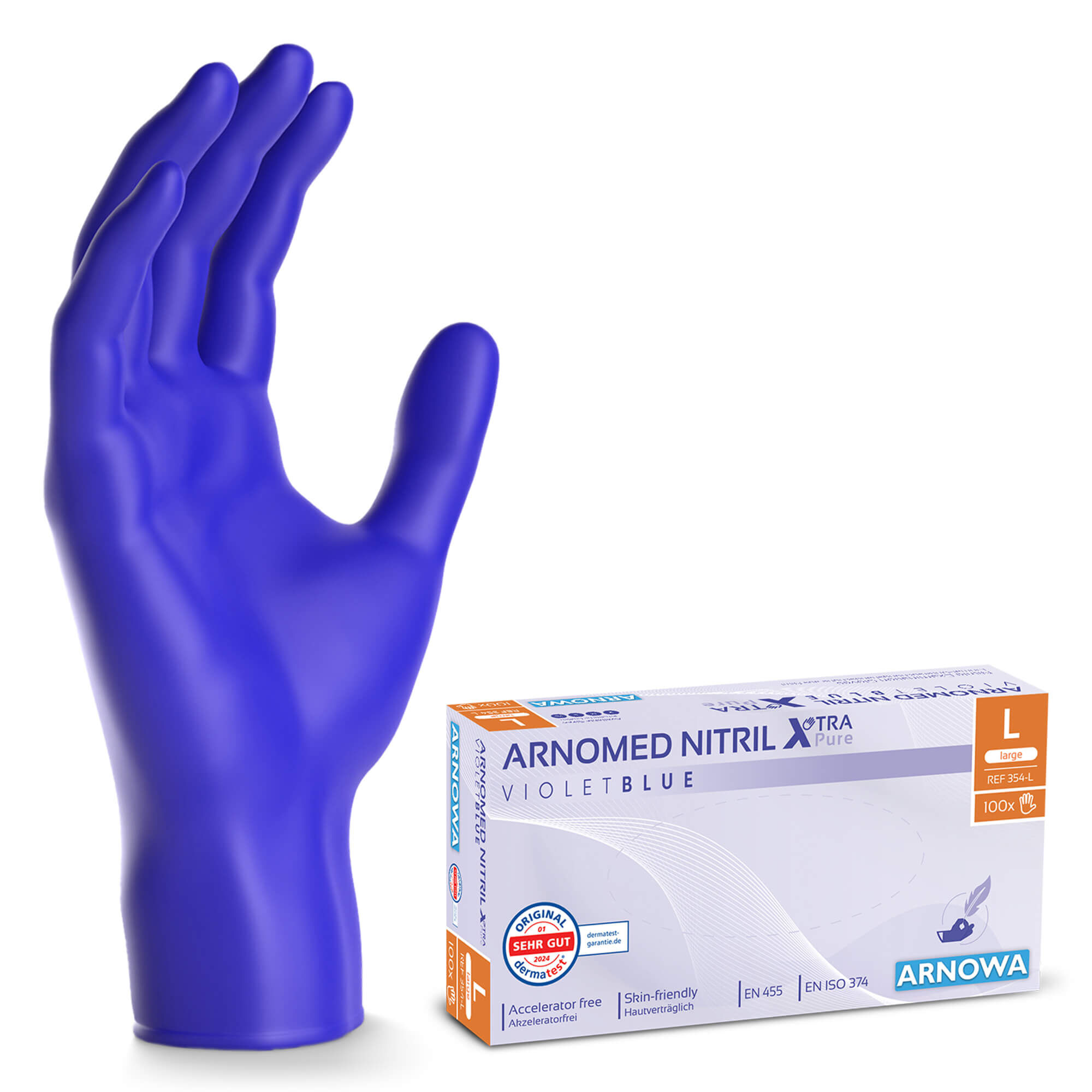 ARNOMED NITRIL XTRA PURE - Hautverträgliche Einmalhandschuhe