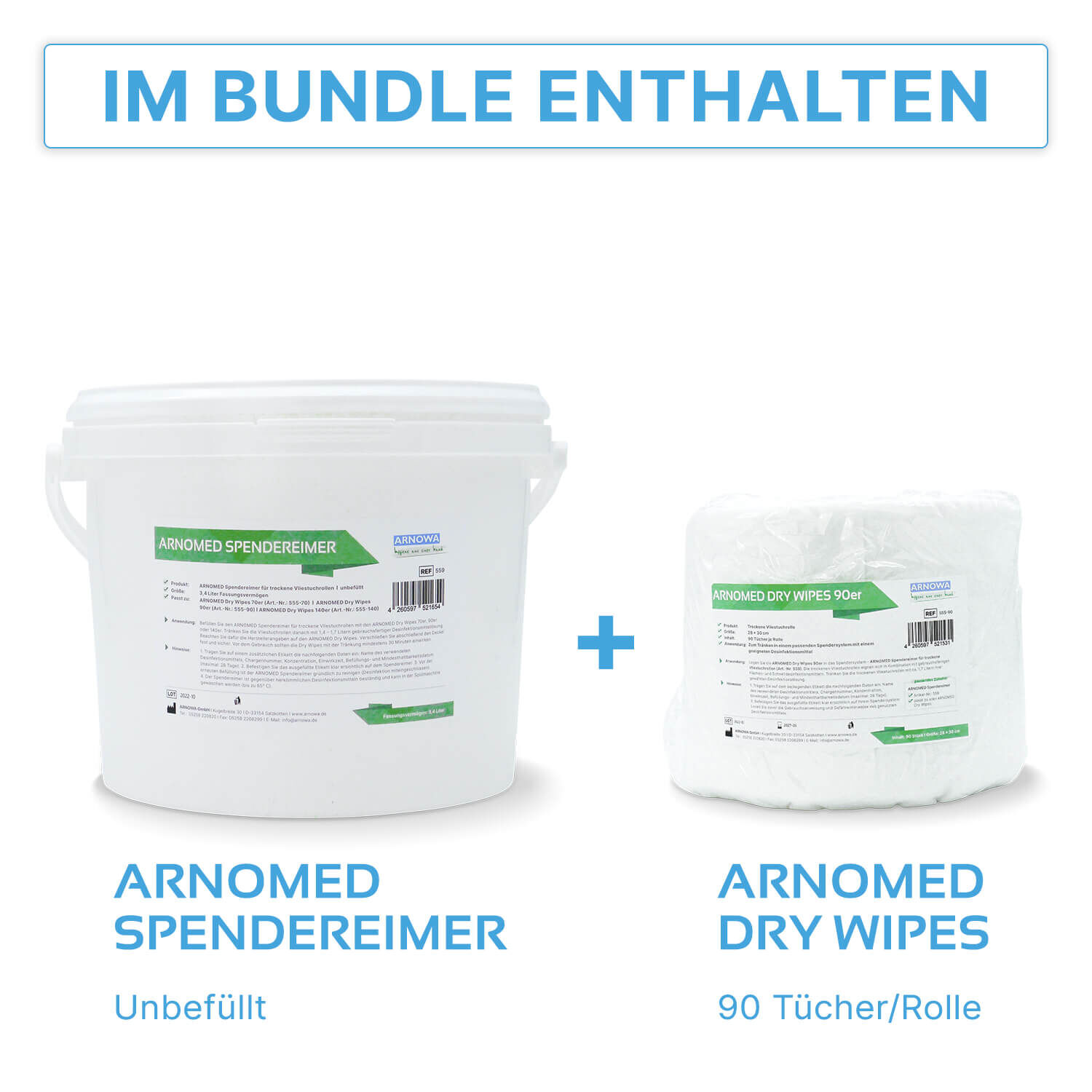 ARNOMED DRY WIPES + Eimer