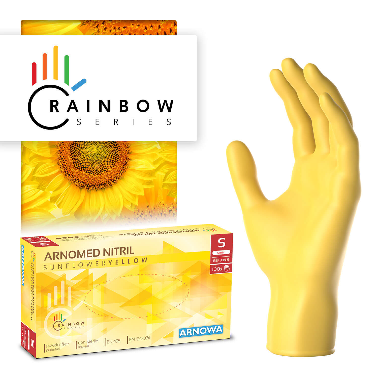 388-S ARNOMED Nitrilhandschuhe Gelb