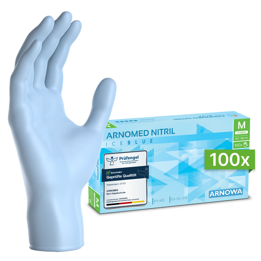 ARNOMED Nitril Handschuhe Hellblau