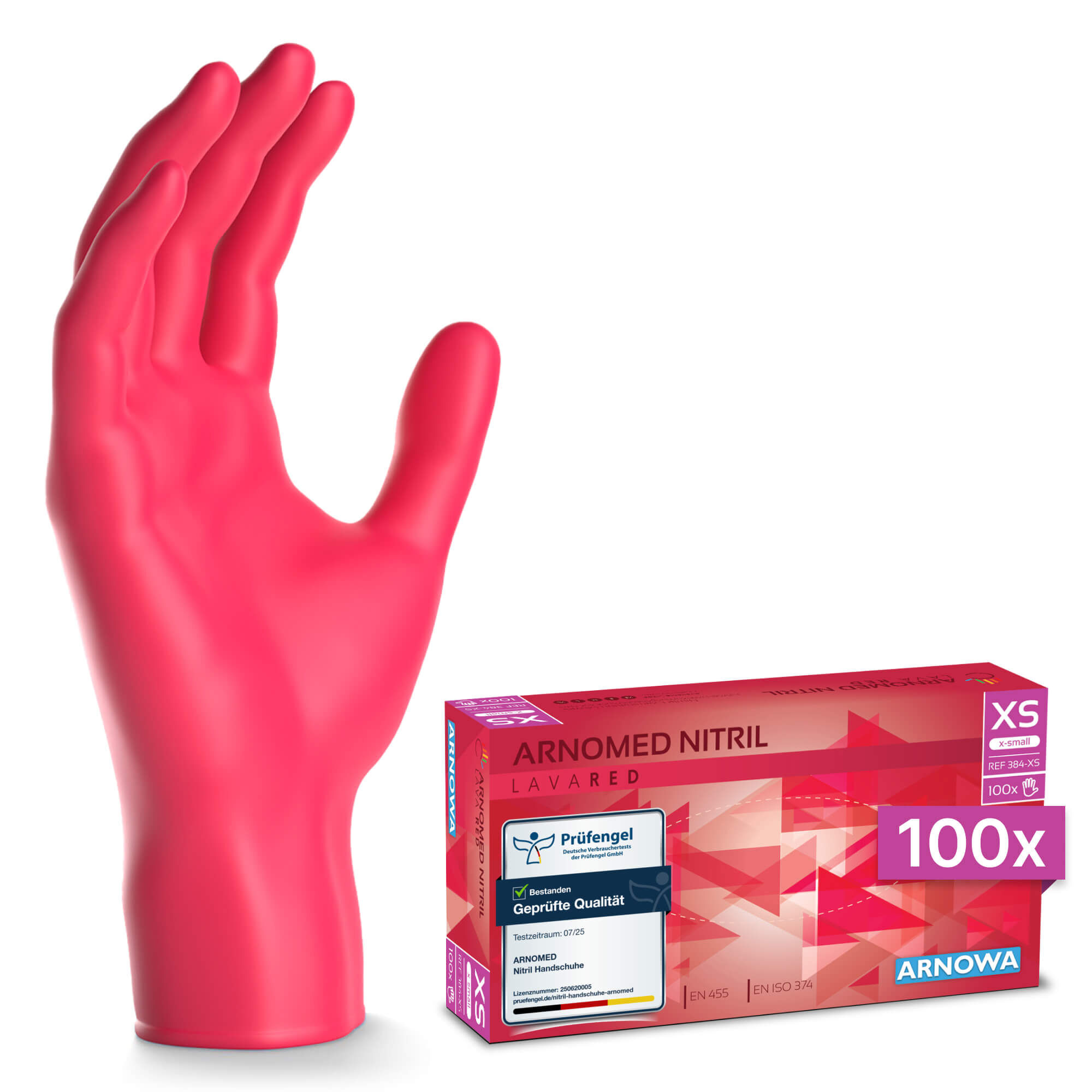 ARNOMED NITRIL LAVA RED – Einmalhandschuhe Rot