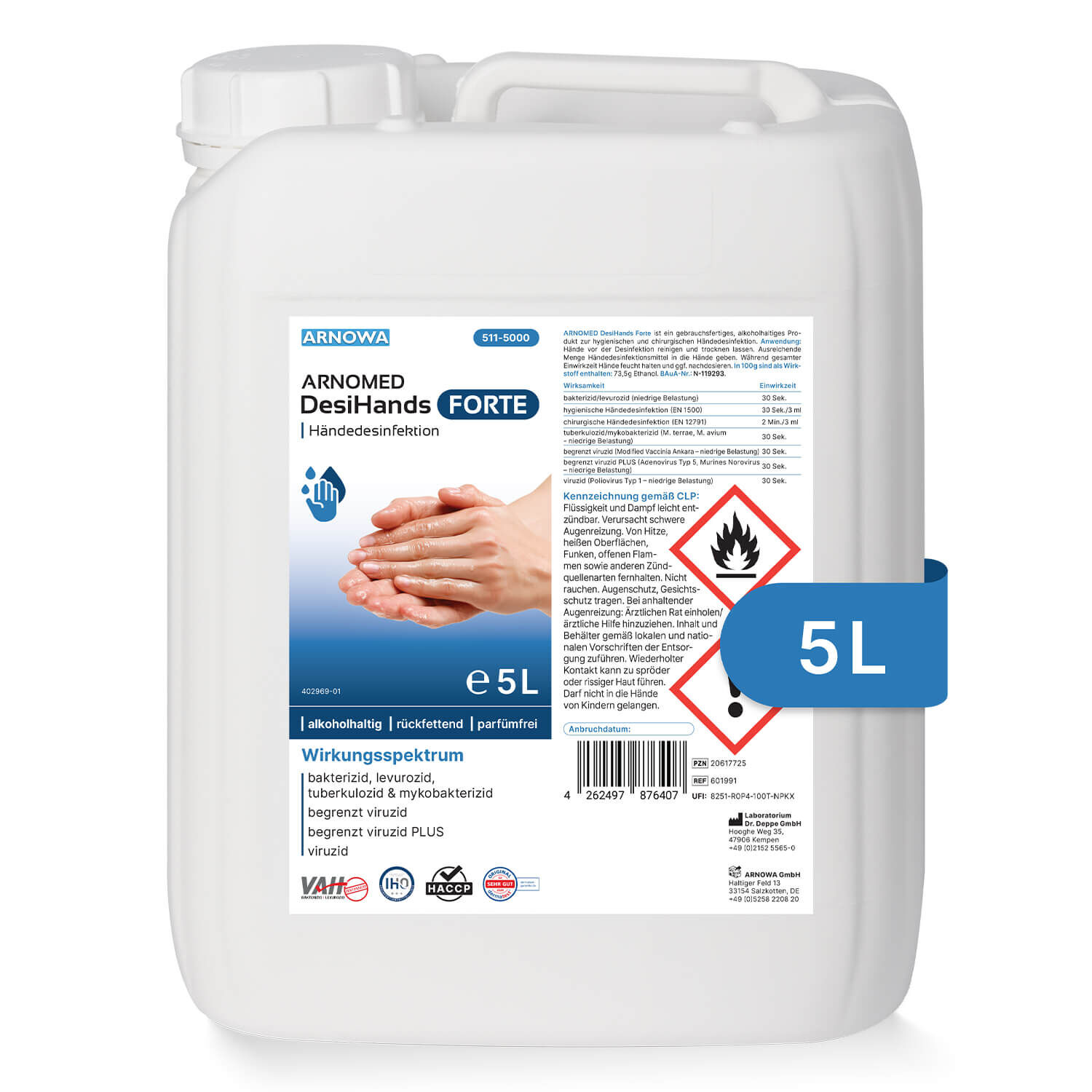 ARNOMED DesiHands Forte - Händedesinfektionsmittel 5 Liter