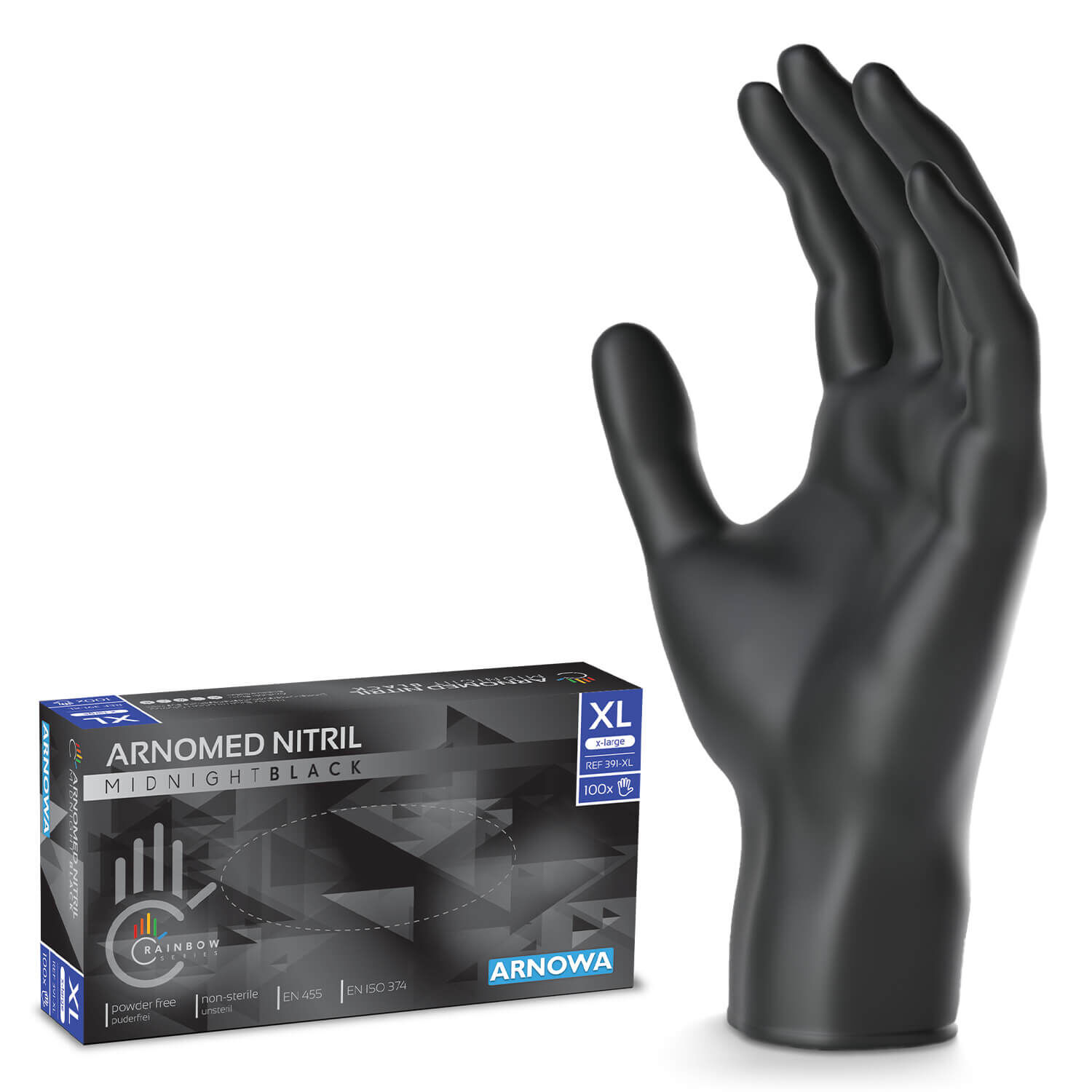 ARNOMED NITRIL MIDNIGHT BLACK - Nitril Handschuhe Schwarz ARNOMED NITRIL MIDNIGHT BLACK - Nitril Handschuhe Schwarz