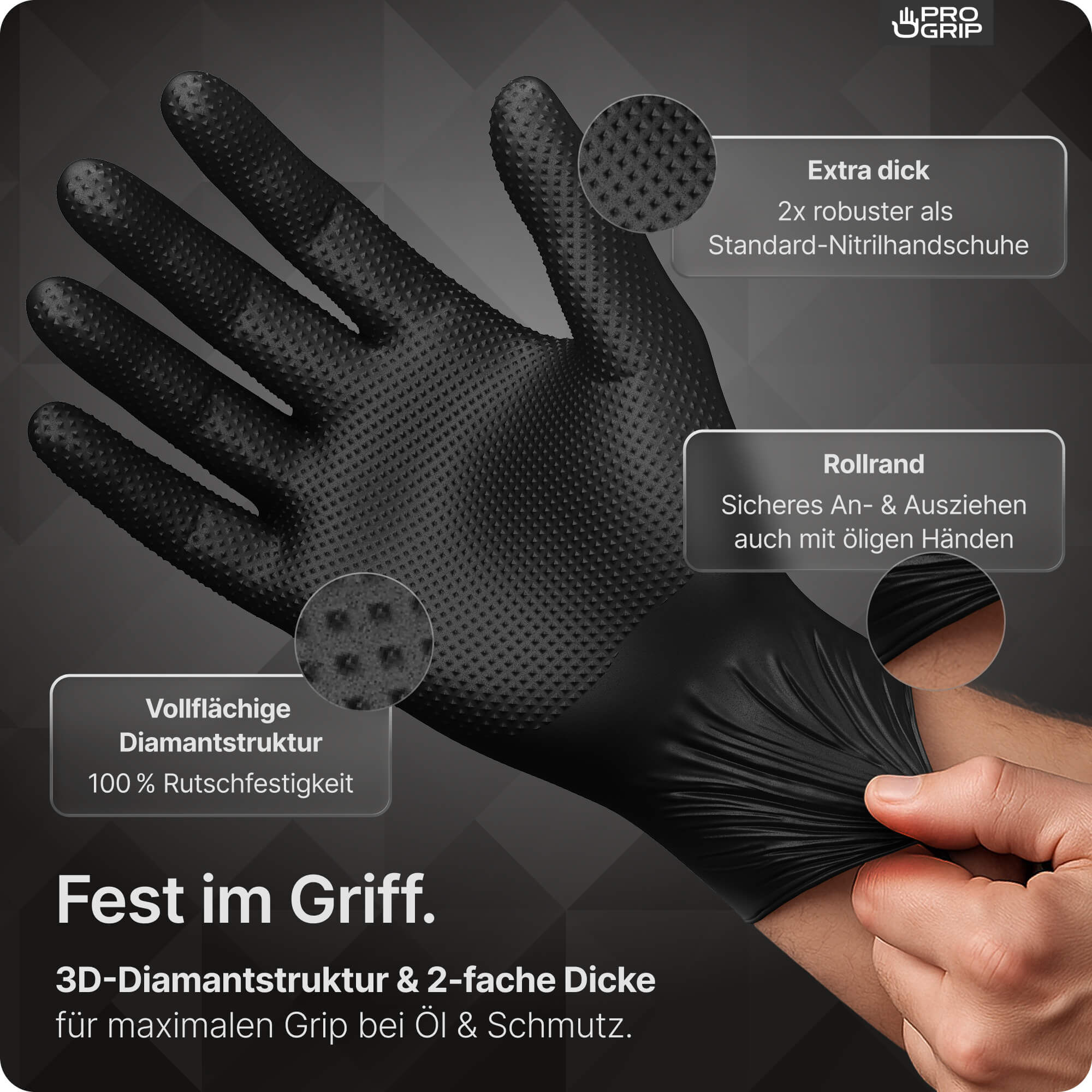 ARNOMED PROGRIP Nitrilhandschuhe schwarz ARNOMED PROGRIP Nitrilhandschuhe schwarz