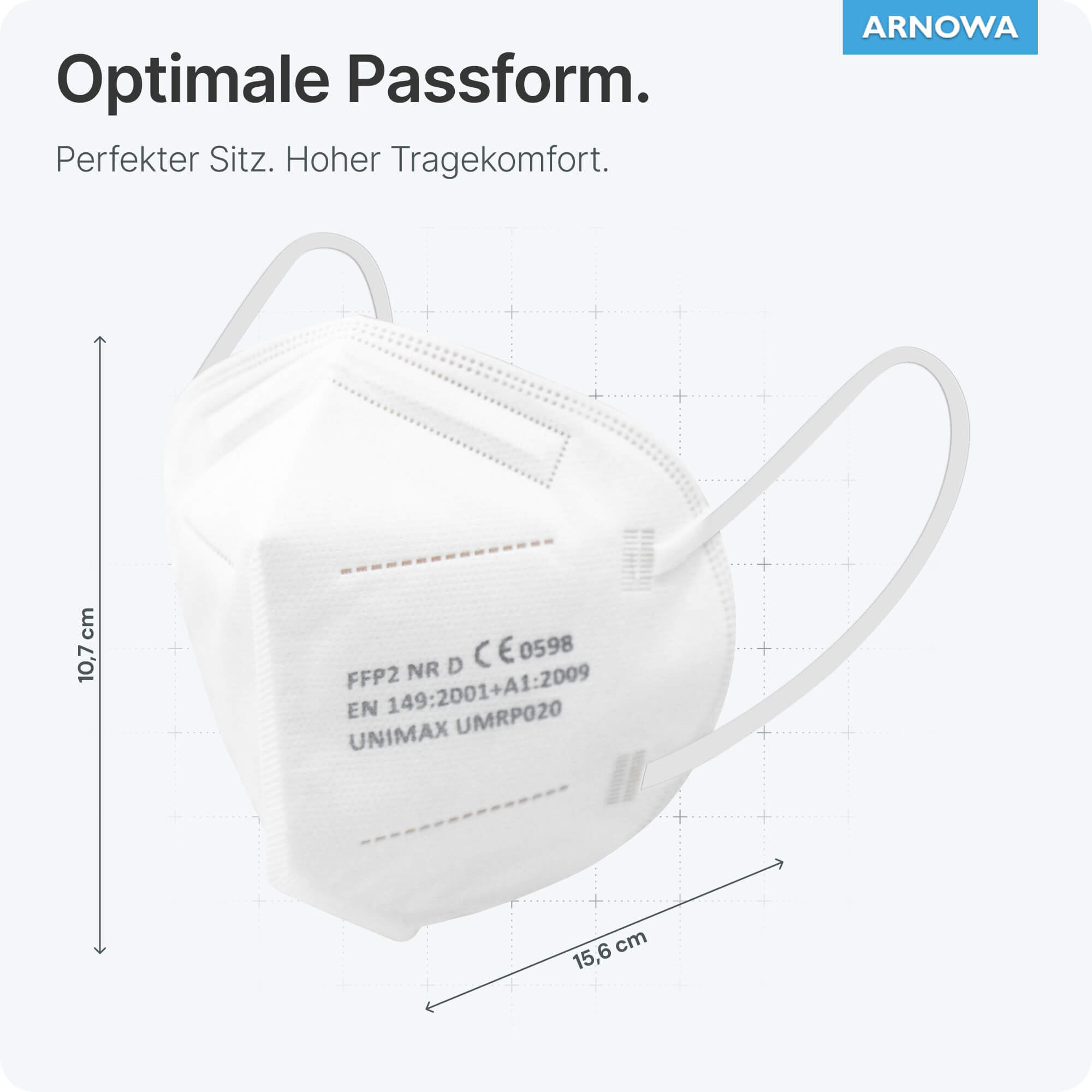 FFP2 Maske Weiß Passform
