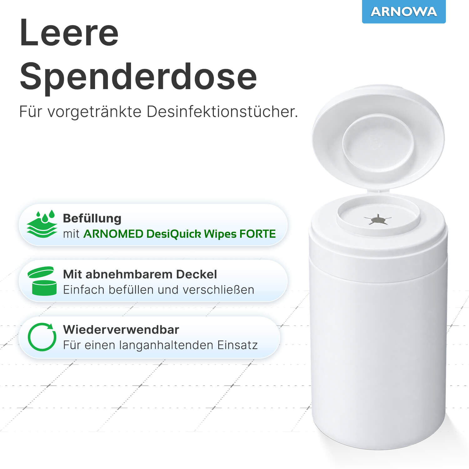Desinfektionstücher DesiQuick Wipes Forte Dose Eigenschaften