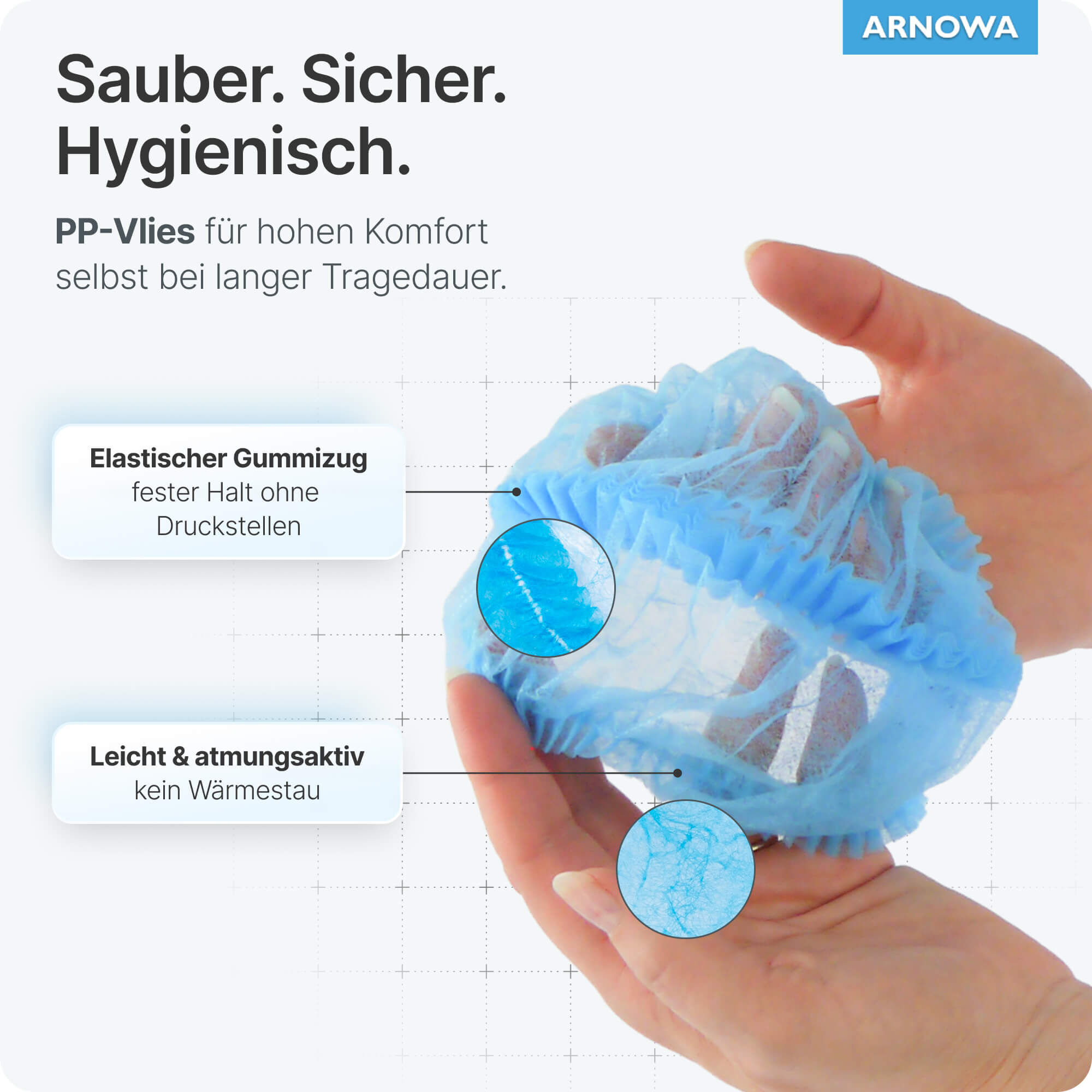 Klipphauben Blau Atmungsaktiv