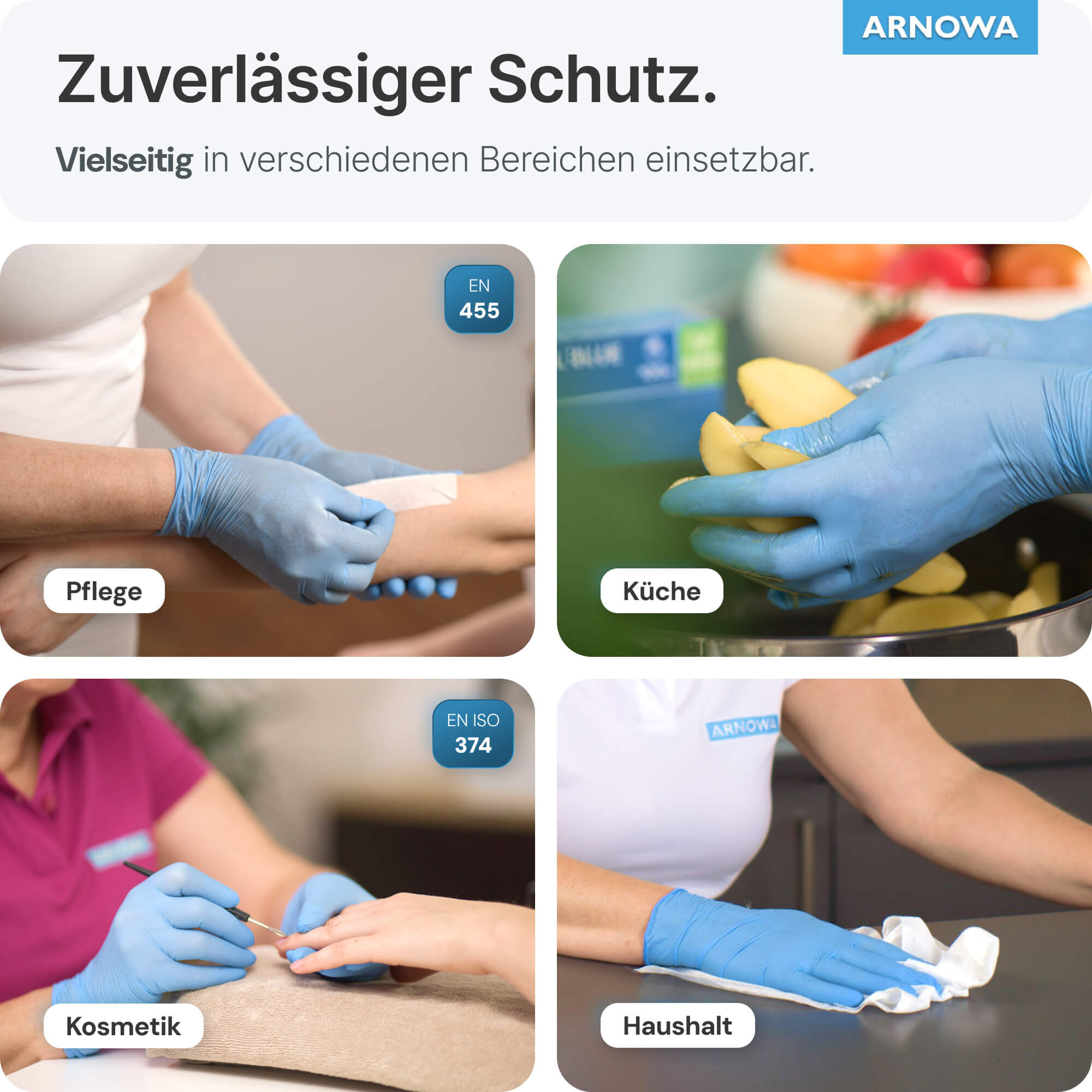 ARNOMED Nitril Handschuhe Blau